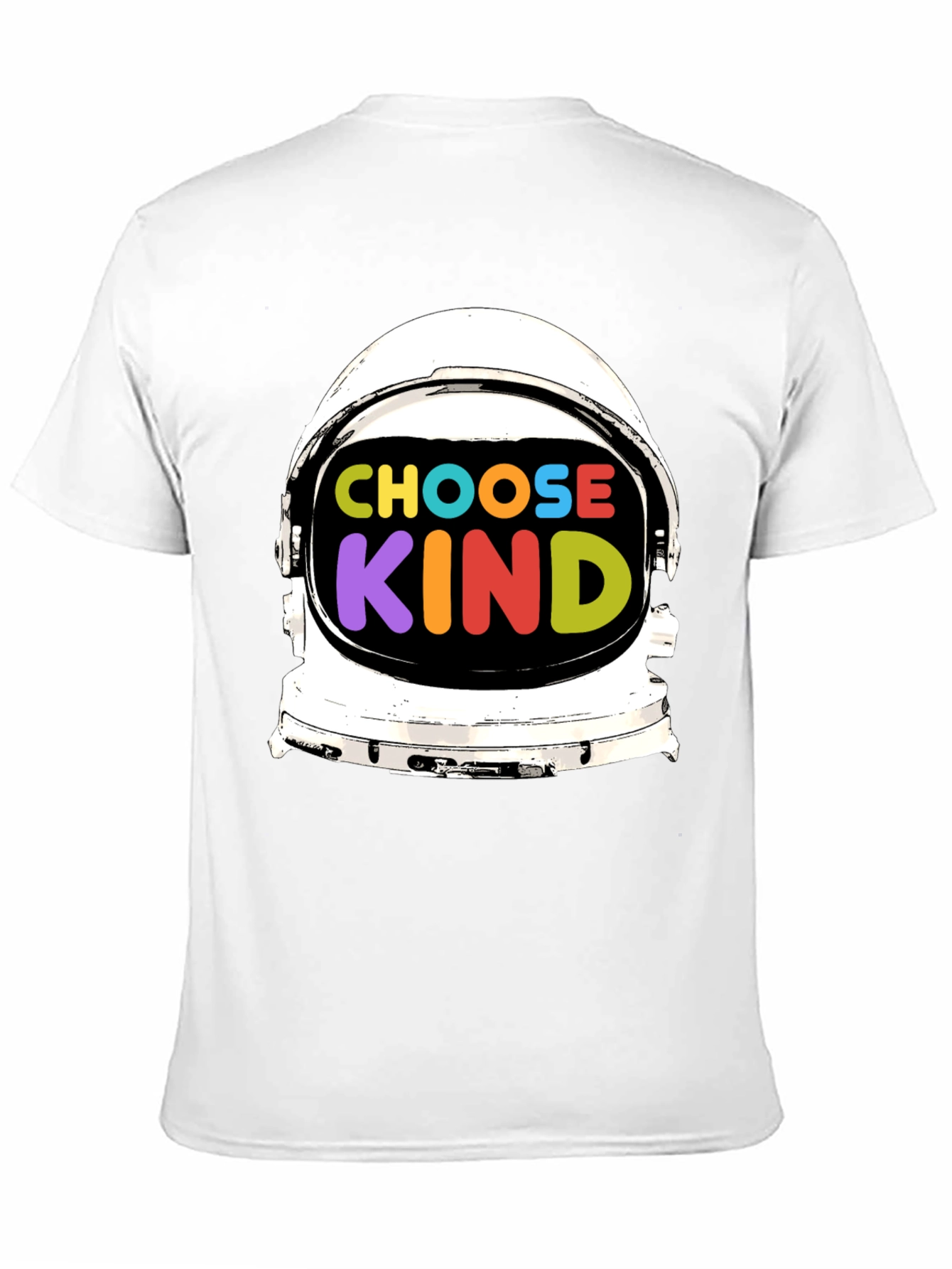 Black Choose Kind T-Shirt, Astronaut Helmet Graphic view 11
