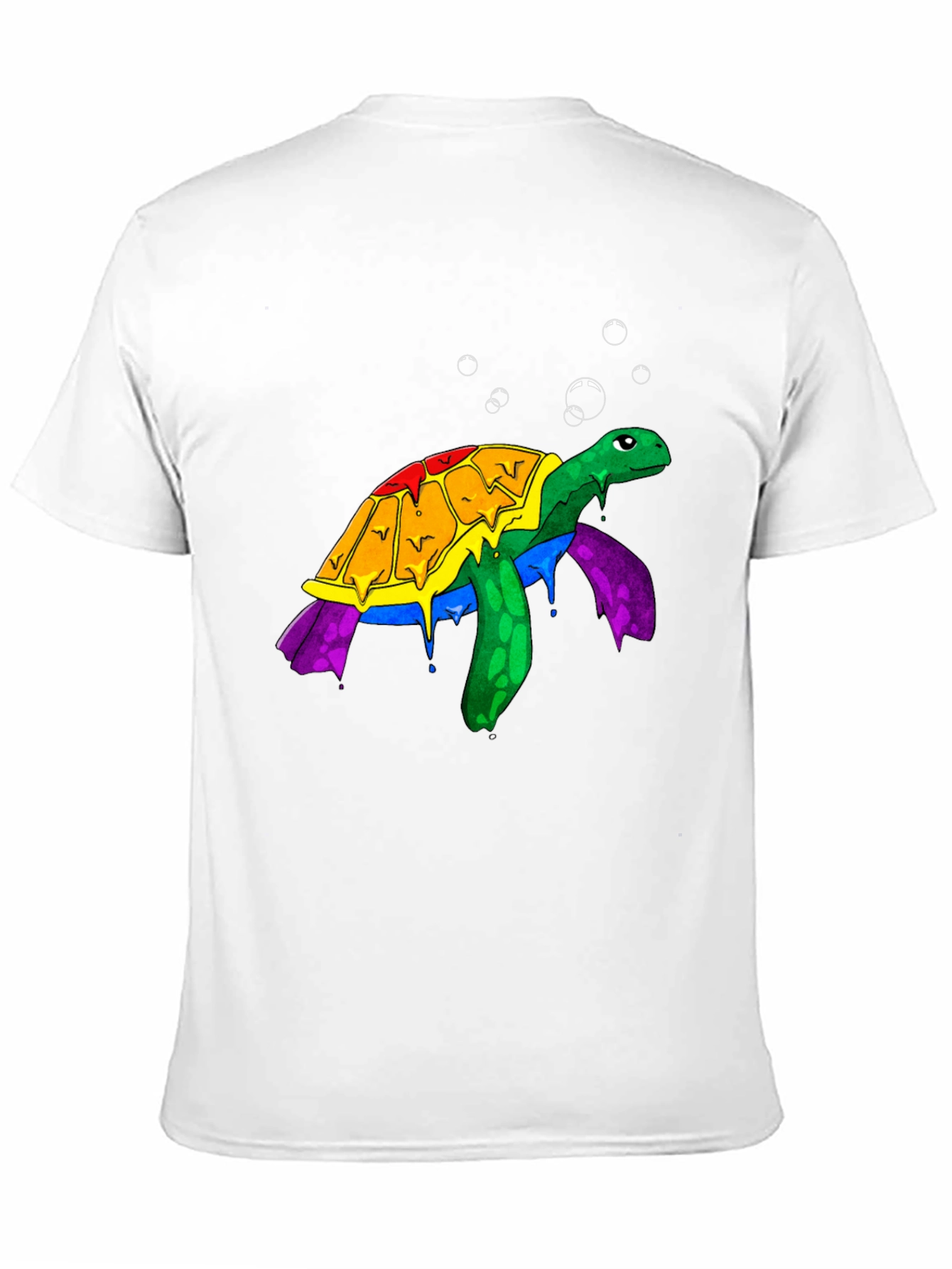 Black Rainbow Turtle Graphic Tee - Unique Animal Design view 11