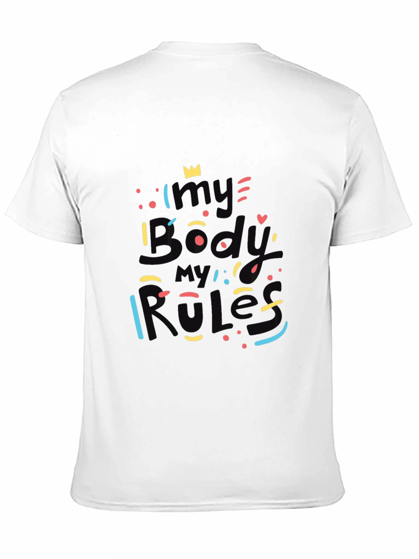 Black My Body My Rules Graphic T-Shirt view 11