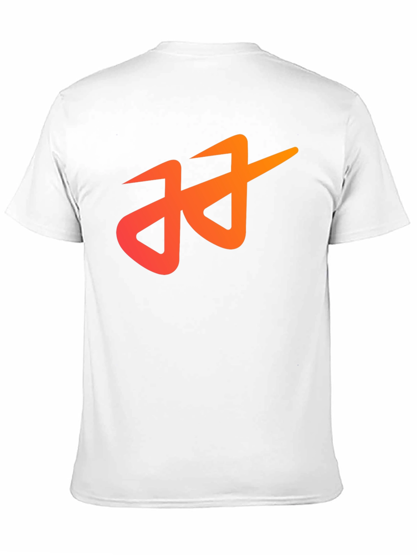 Black Modern Black T-Shirt with Abstract Orange Logo view 11