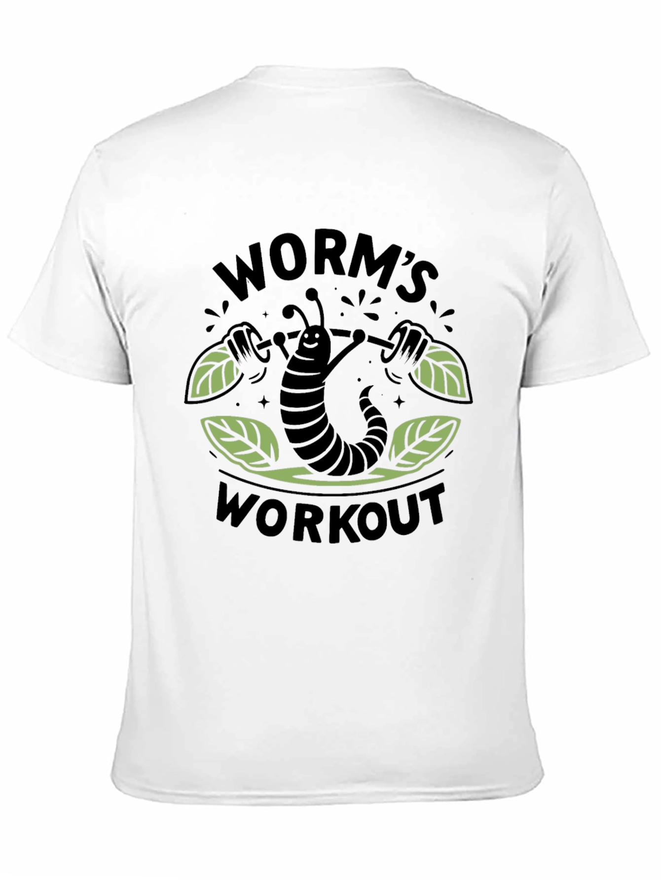 Black Worm's Workout T-Shirt - Black Cotton Tee view 11