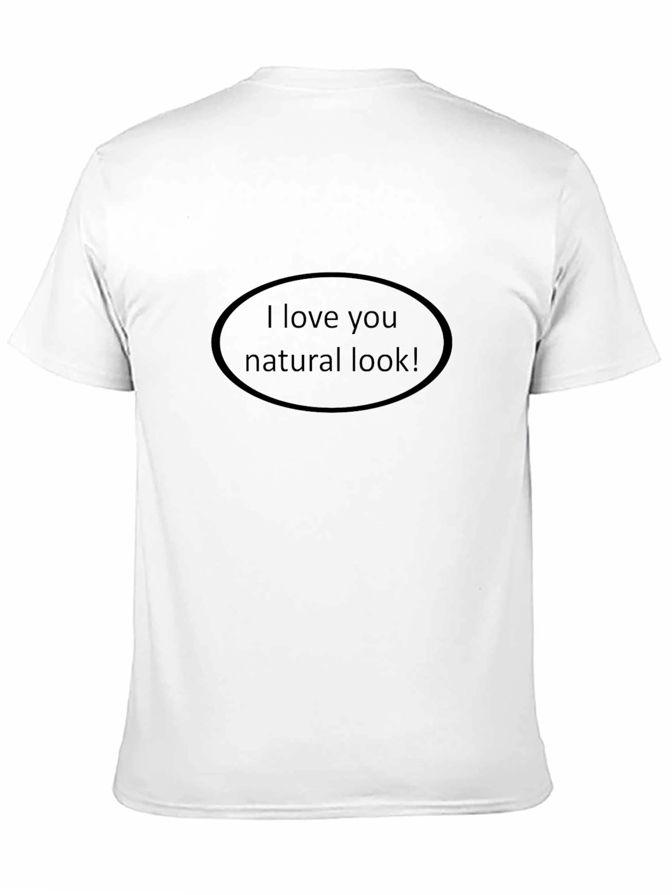 Black I Love You Natural Look Black T-Shirt view 11