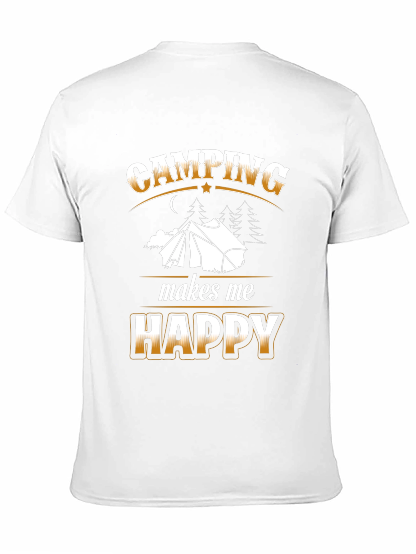 Black Camping Makes Me Happy Graphic T-Shirt view 11