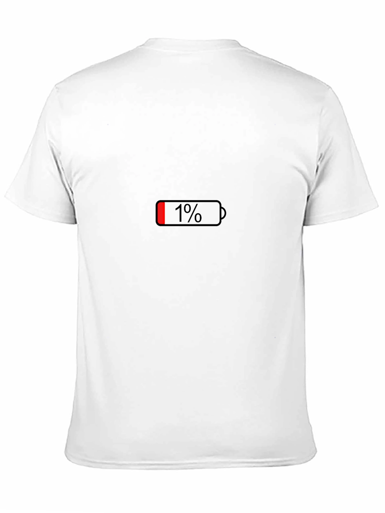 Black 1% Battery T-Shirt - Funny Graphic Tee view 11