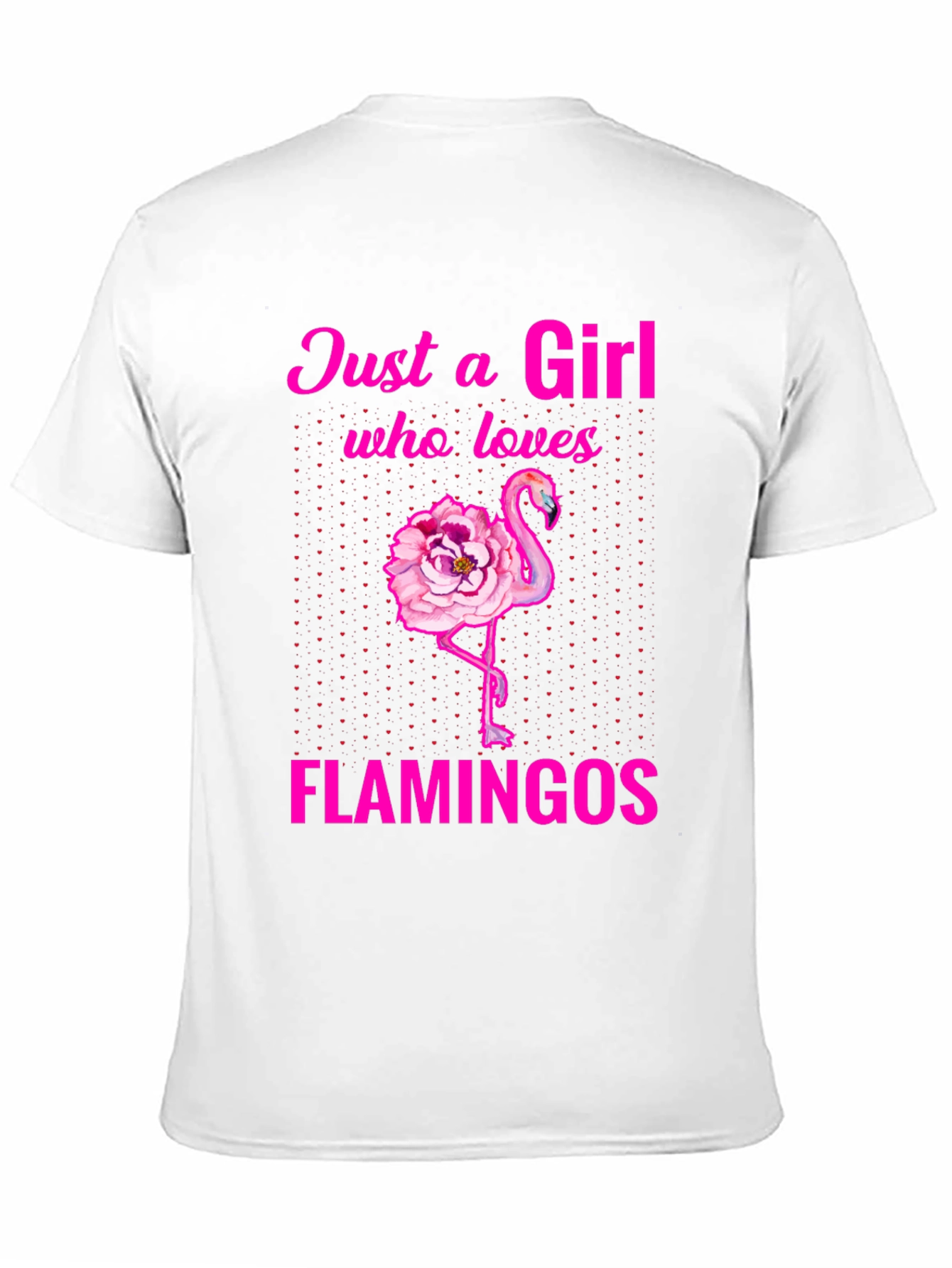 Black Just a Girl Who Loves Flamingos T-Shirt view 11