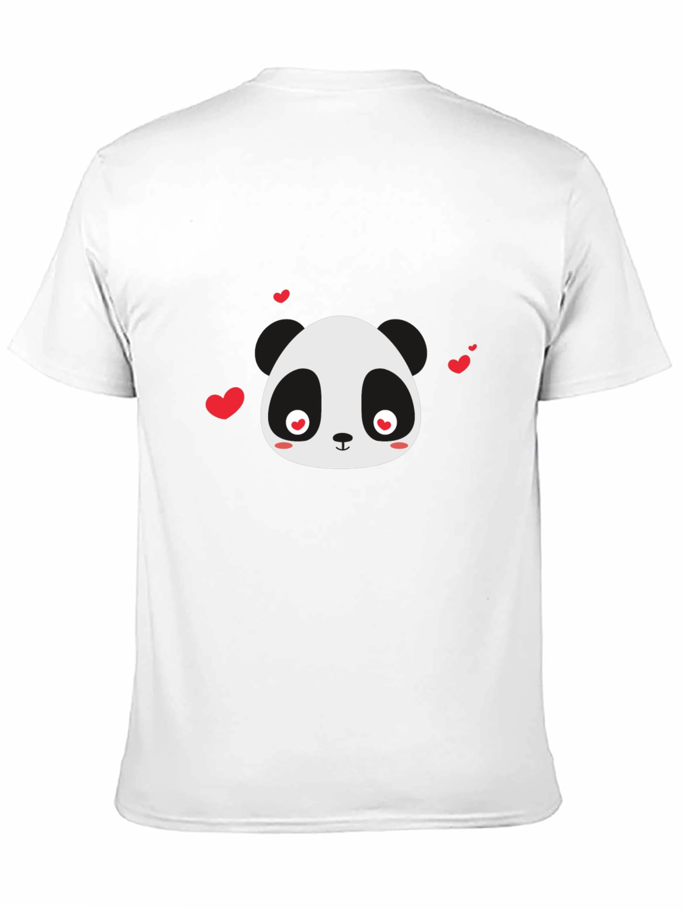 Black Cute Panda Love T-Shirt - Black view 11