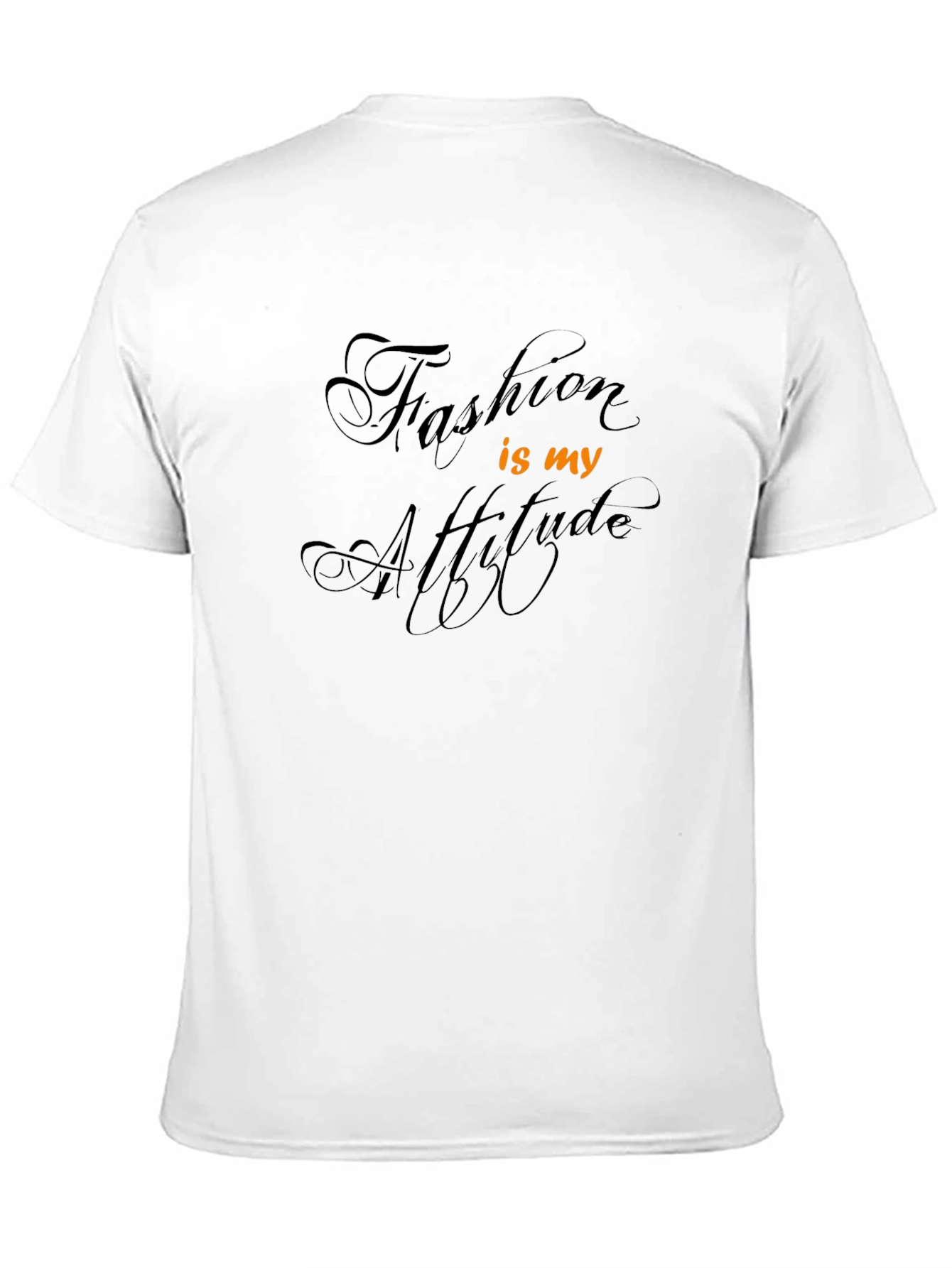 Black Fashion Attitude Graphic Print Black T-Shirt view 11