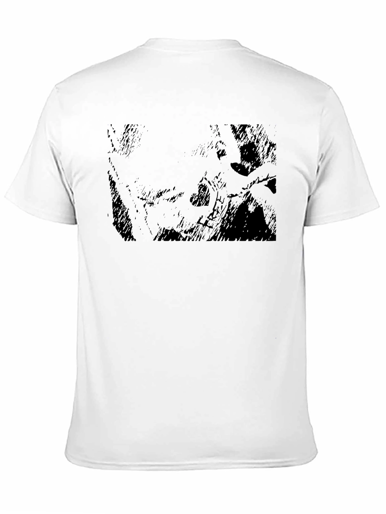 Black Men's Black Graphic Print T-Shirt view 11