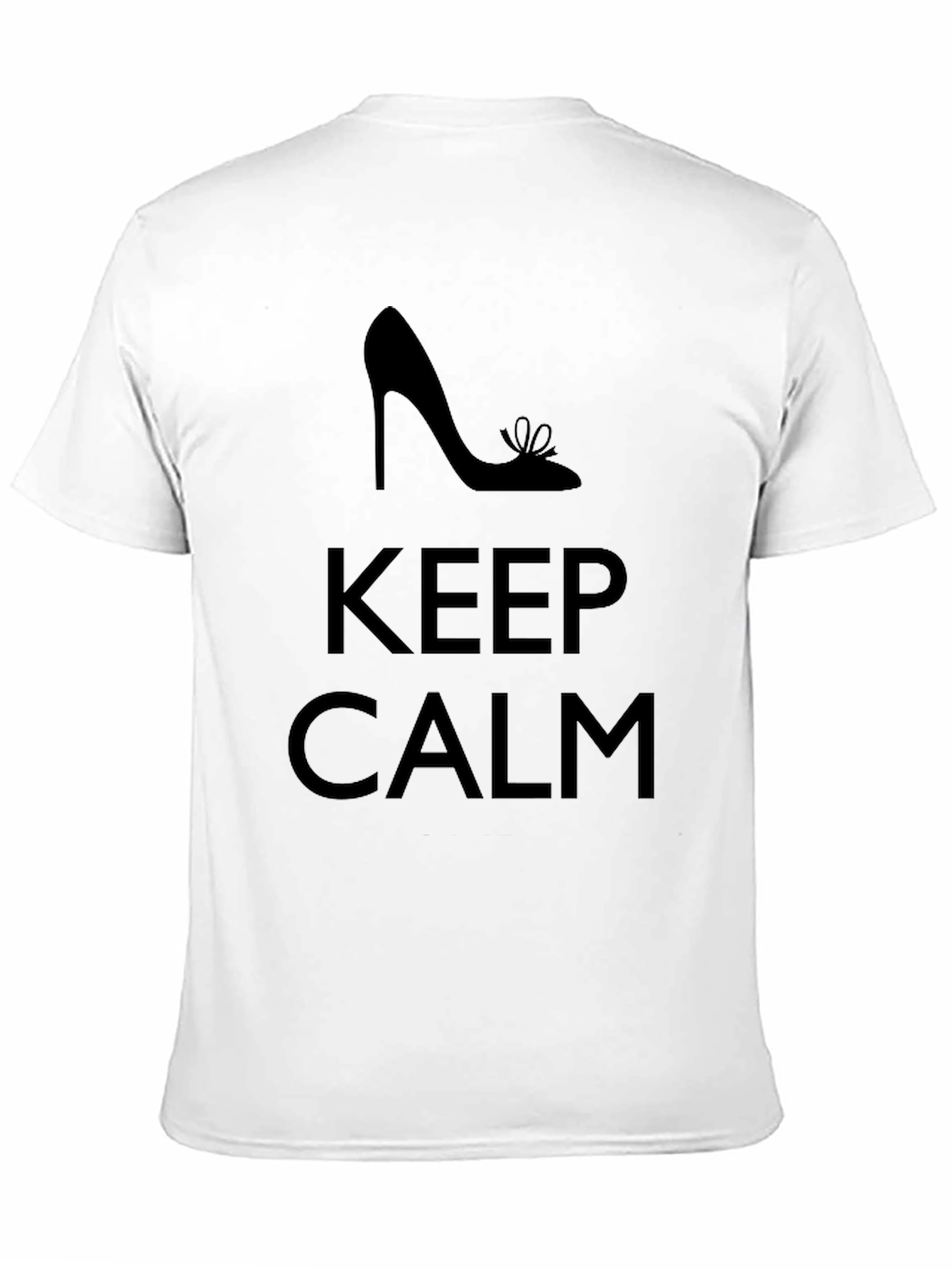 Black Keep Calm High Heel Graphic T-Shirt view 11