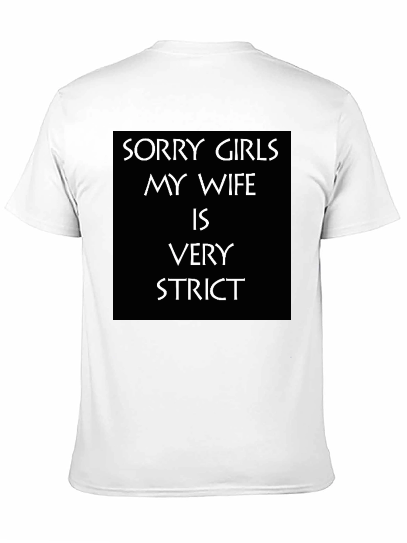 Black Humorous "Strict Wife" Graphic Tee view 11