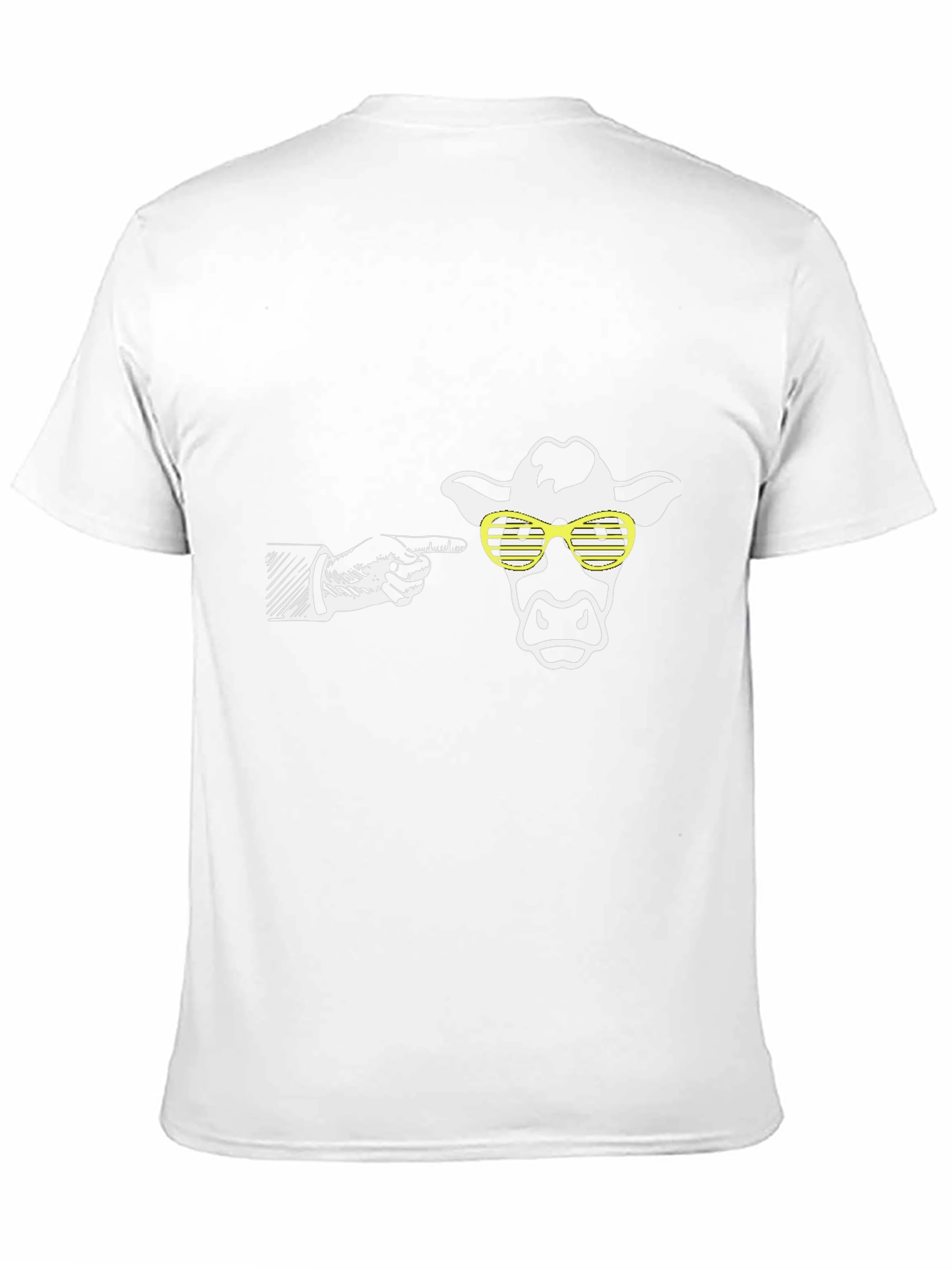 Black Cow with Sunglasses Graphic Tee - Novelty T-Shirt view 11