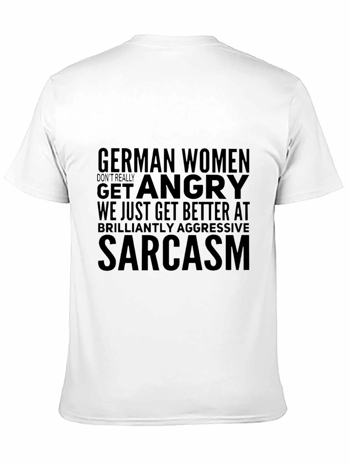 Black Sarcastic German Women Graphic Tee view 11