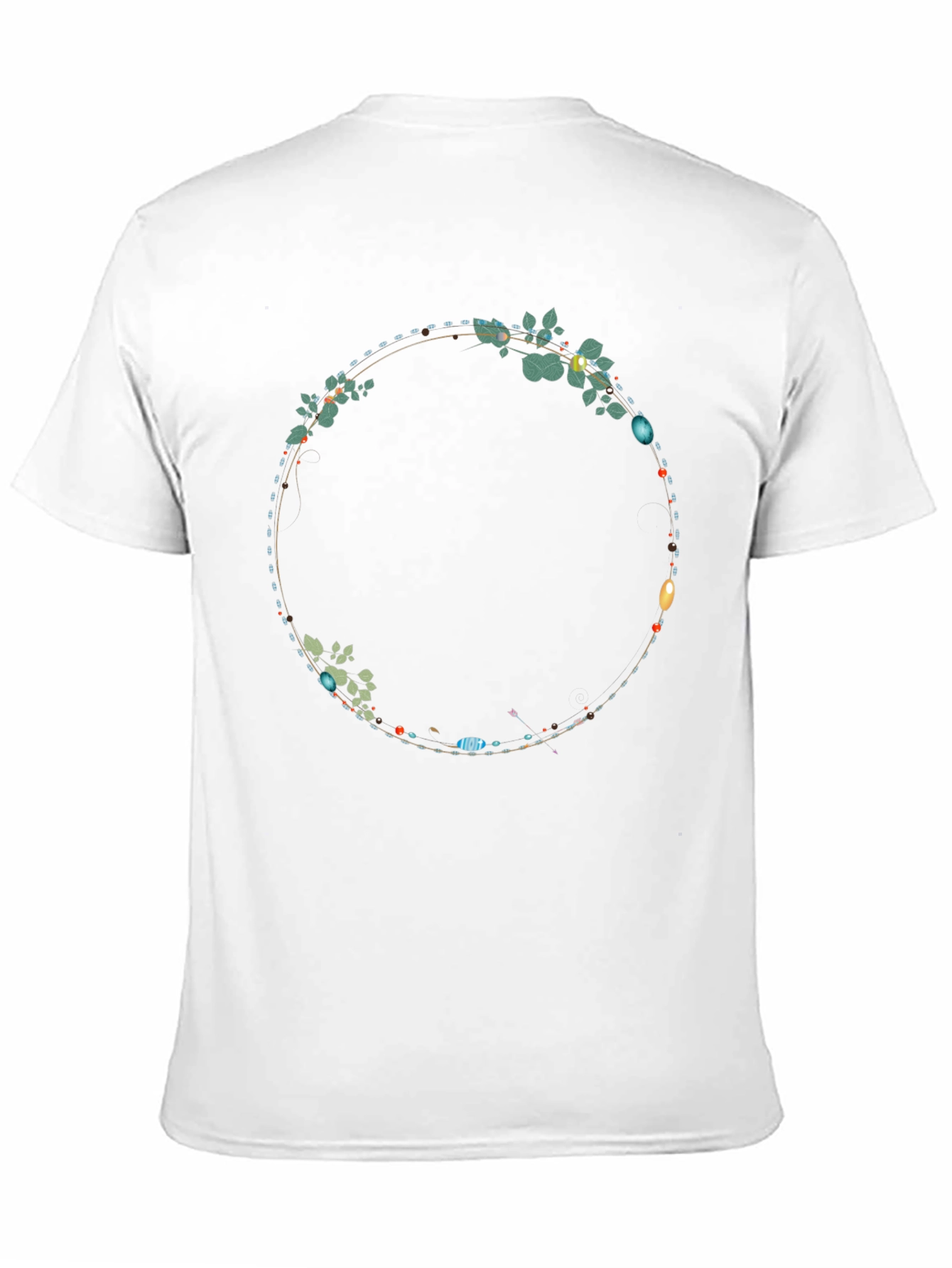 Black Floral Circle Graphic Tee - Stylish Casual Wear view 11