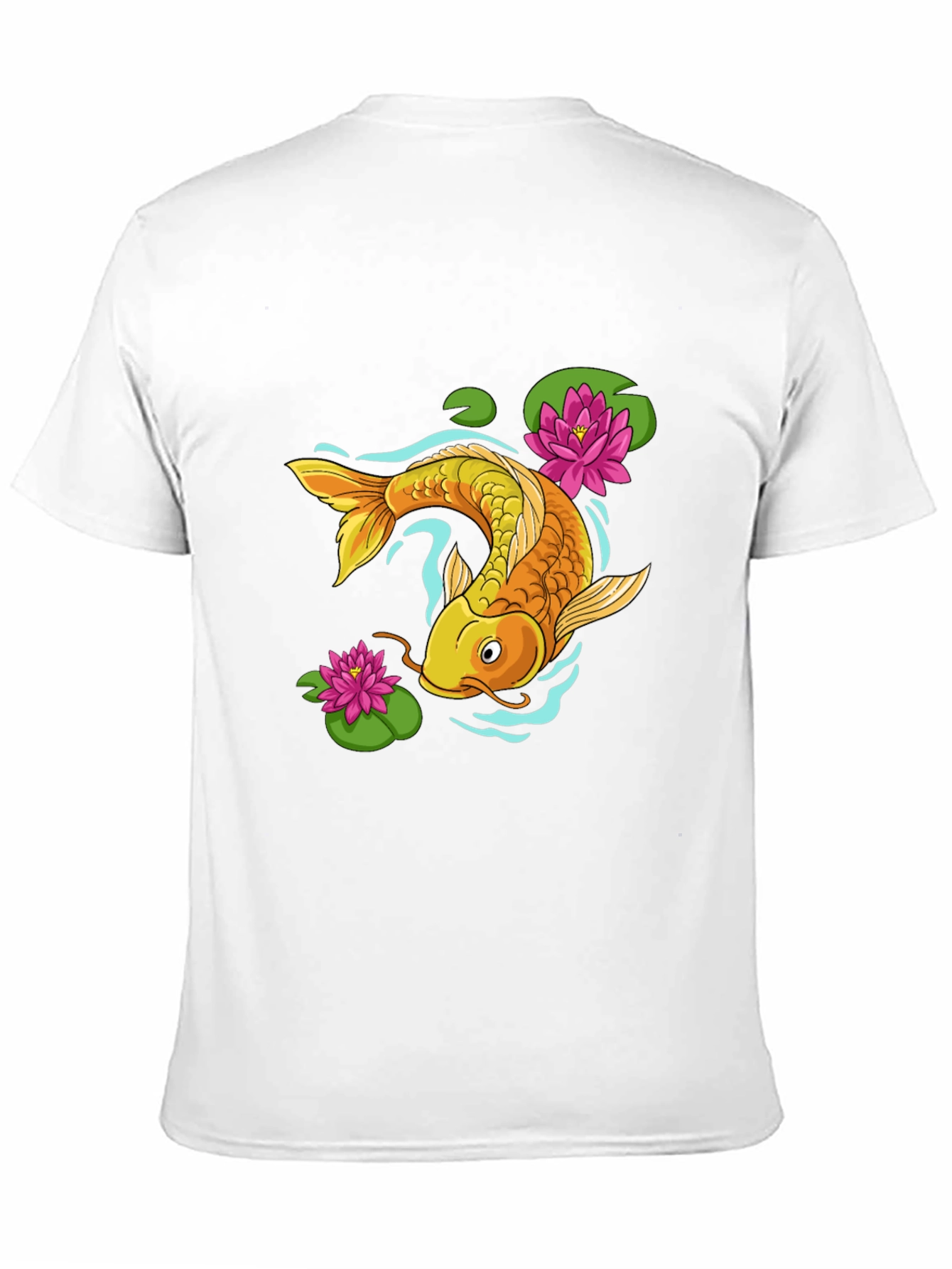 Black Koi Fish Graphic Tee - Black Cotton Blend view 11