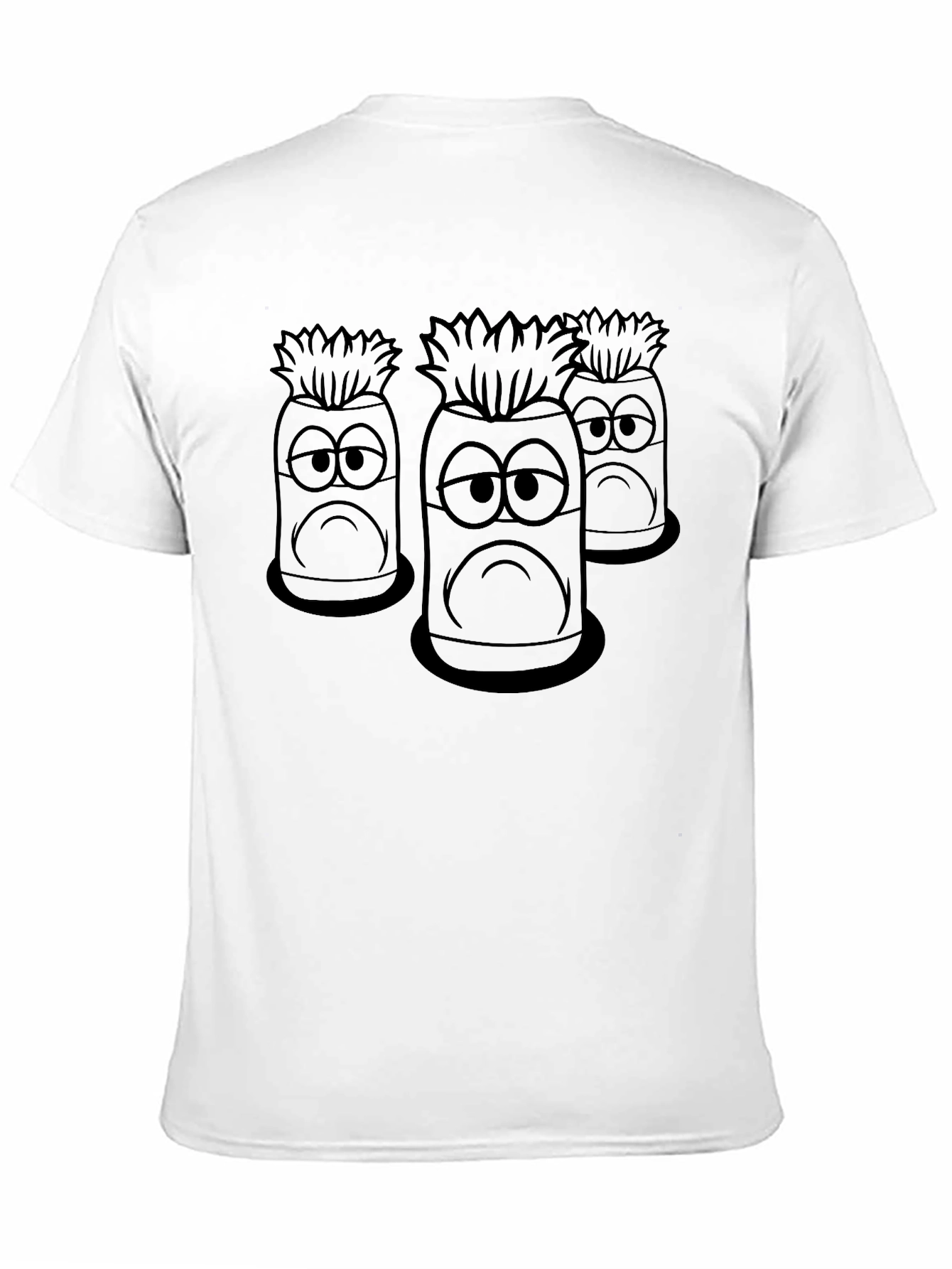 Black Sad Pineapple Graphic Tee - Black Cotton T-Shirt view 11