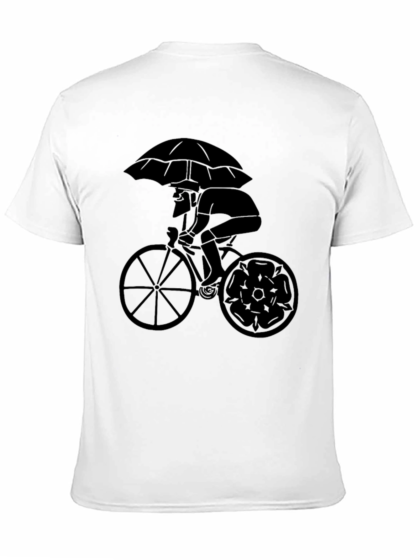 Black Umbrella Cyclist Graphic Tee - Stylish Black T-Shirt view 11