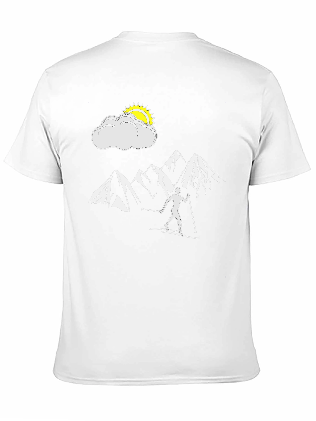 Black Black Skiing Adventure T-Shirt view 11