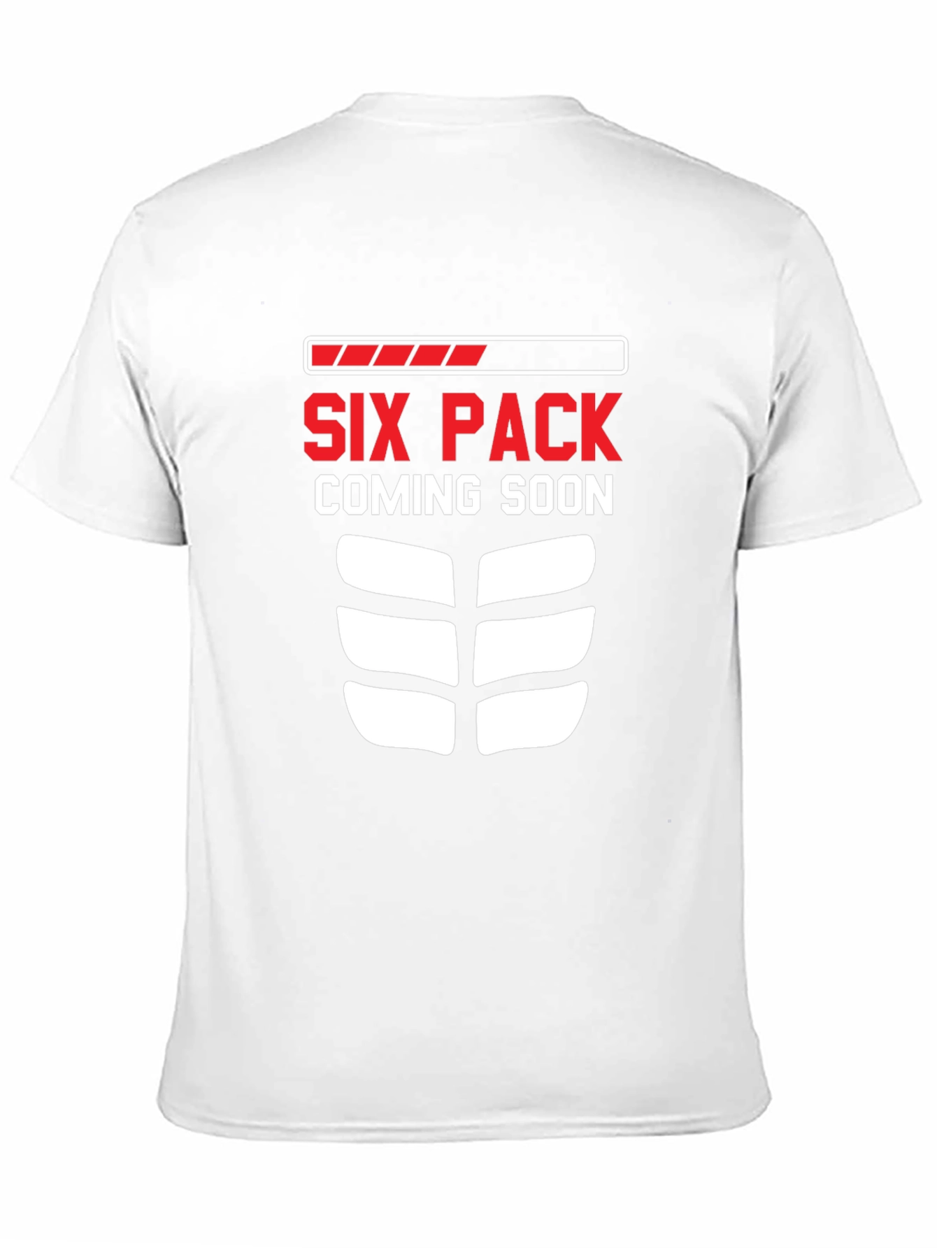 Black Six Pack Coming Soon Funny Workout T-Shirt view 11