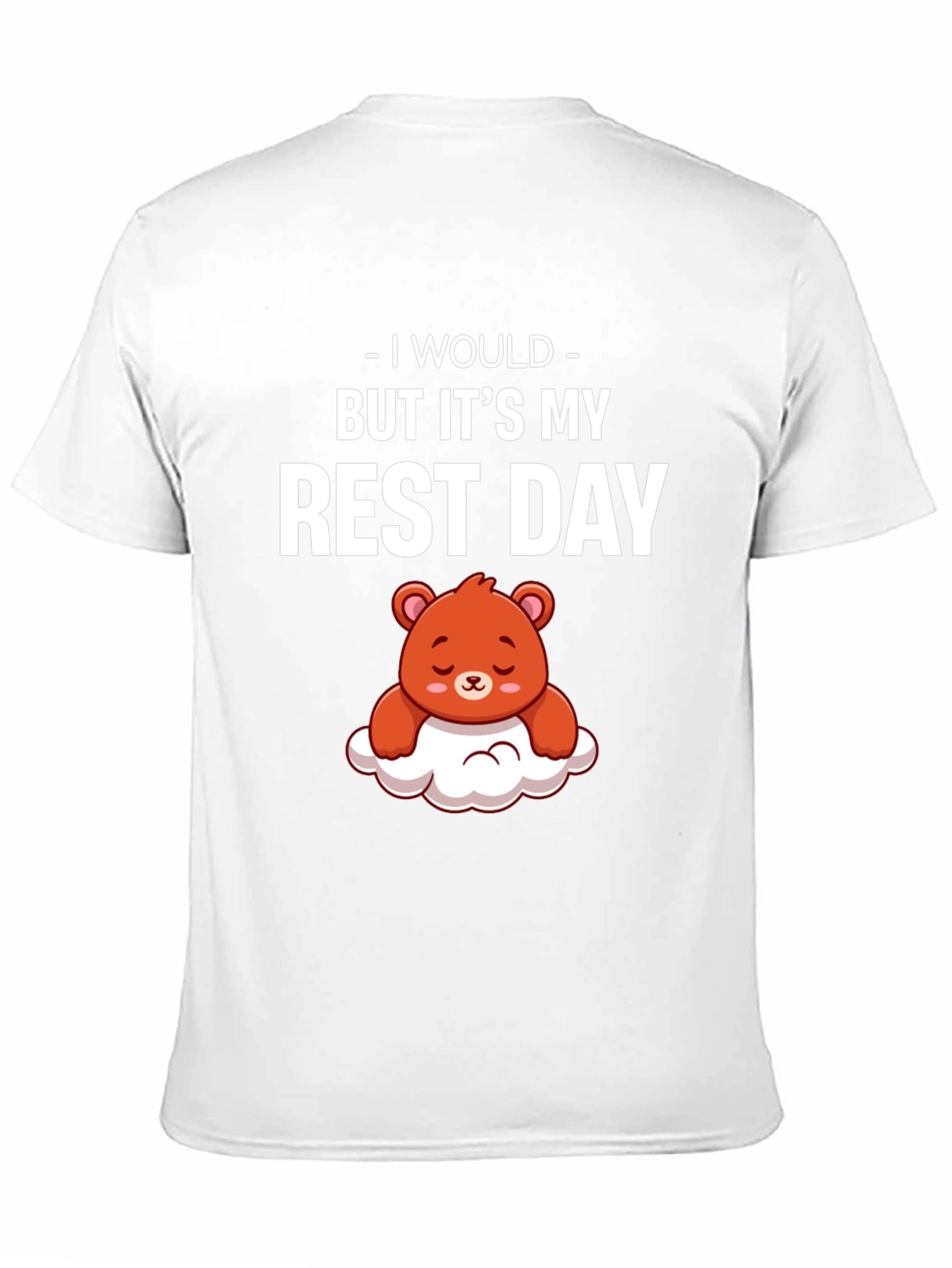 Black Rest Day T-Shirt - Cute Bear Graphic view 11