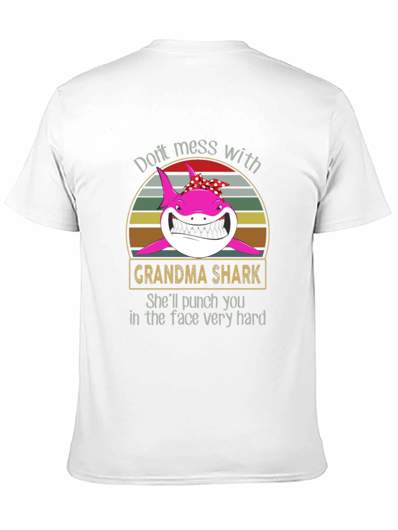 Black Grandma Shark Graphic T-Shirt view 11