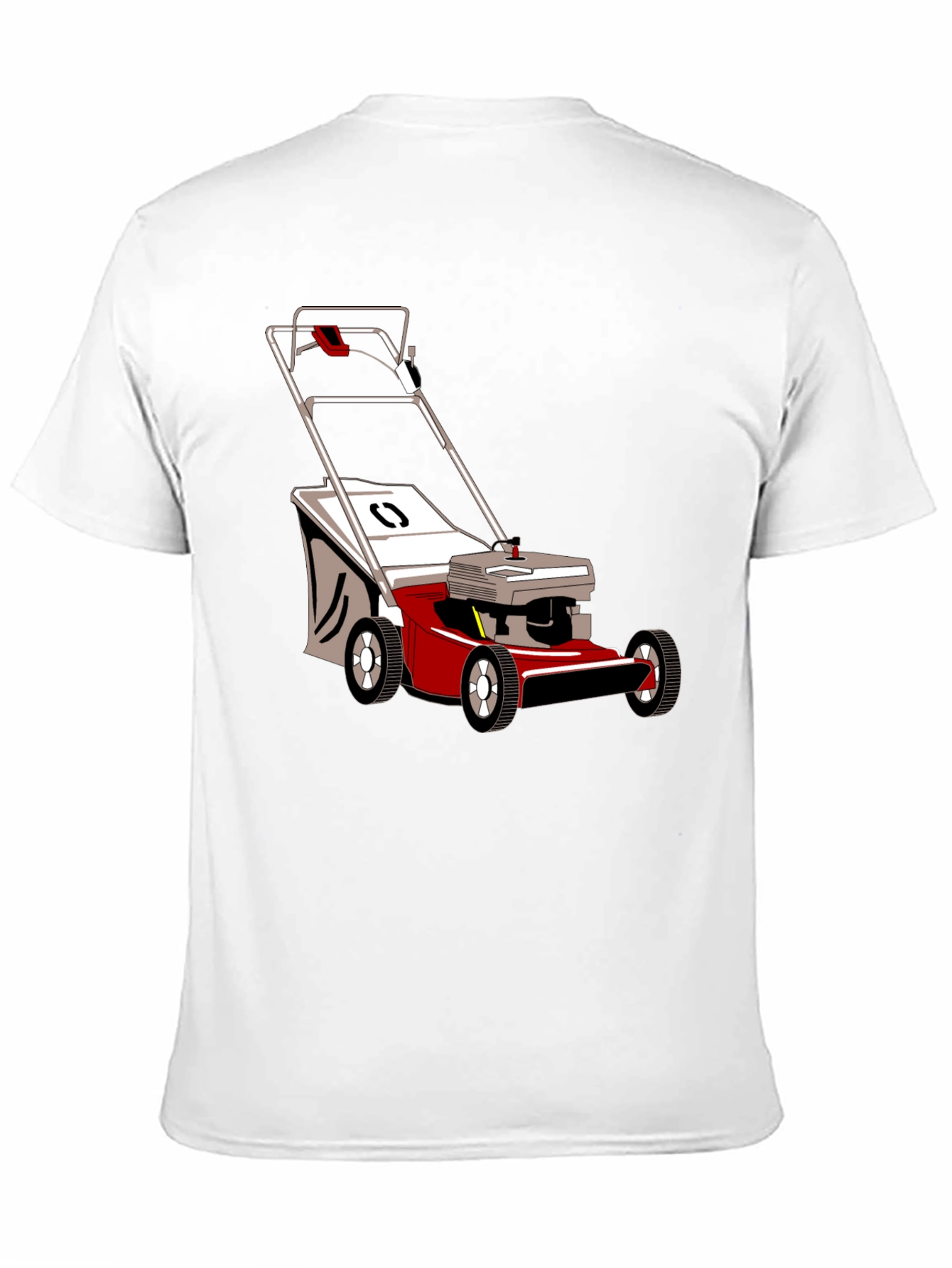 Black Lawnmower T-Shirt - Black Cotton Graphic Tee view 11