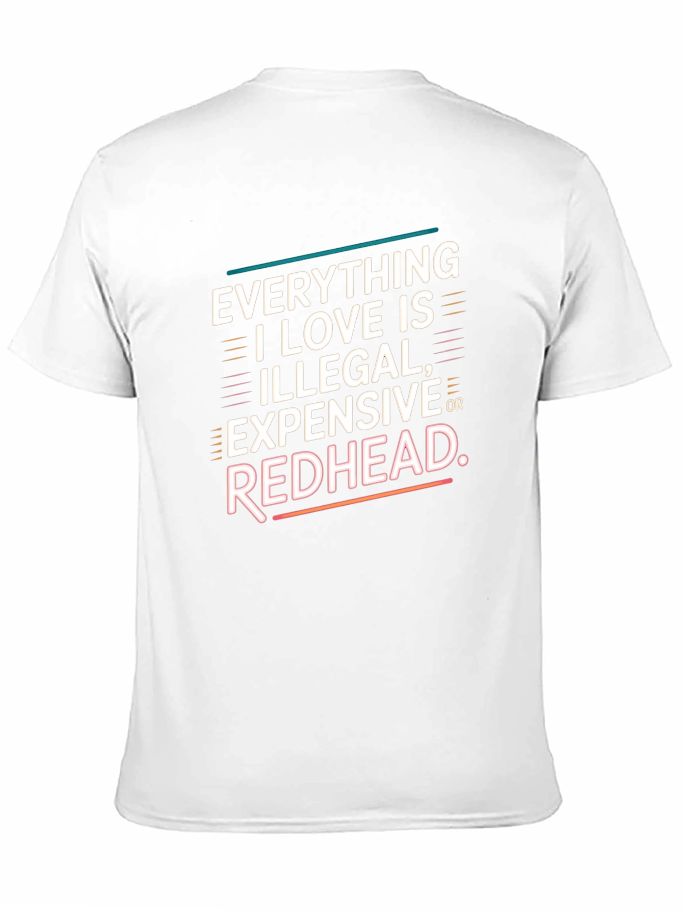 Black Everything I Love Redhead T-Shirt view 11