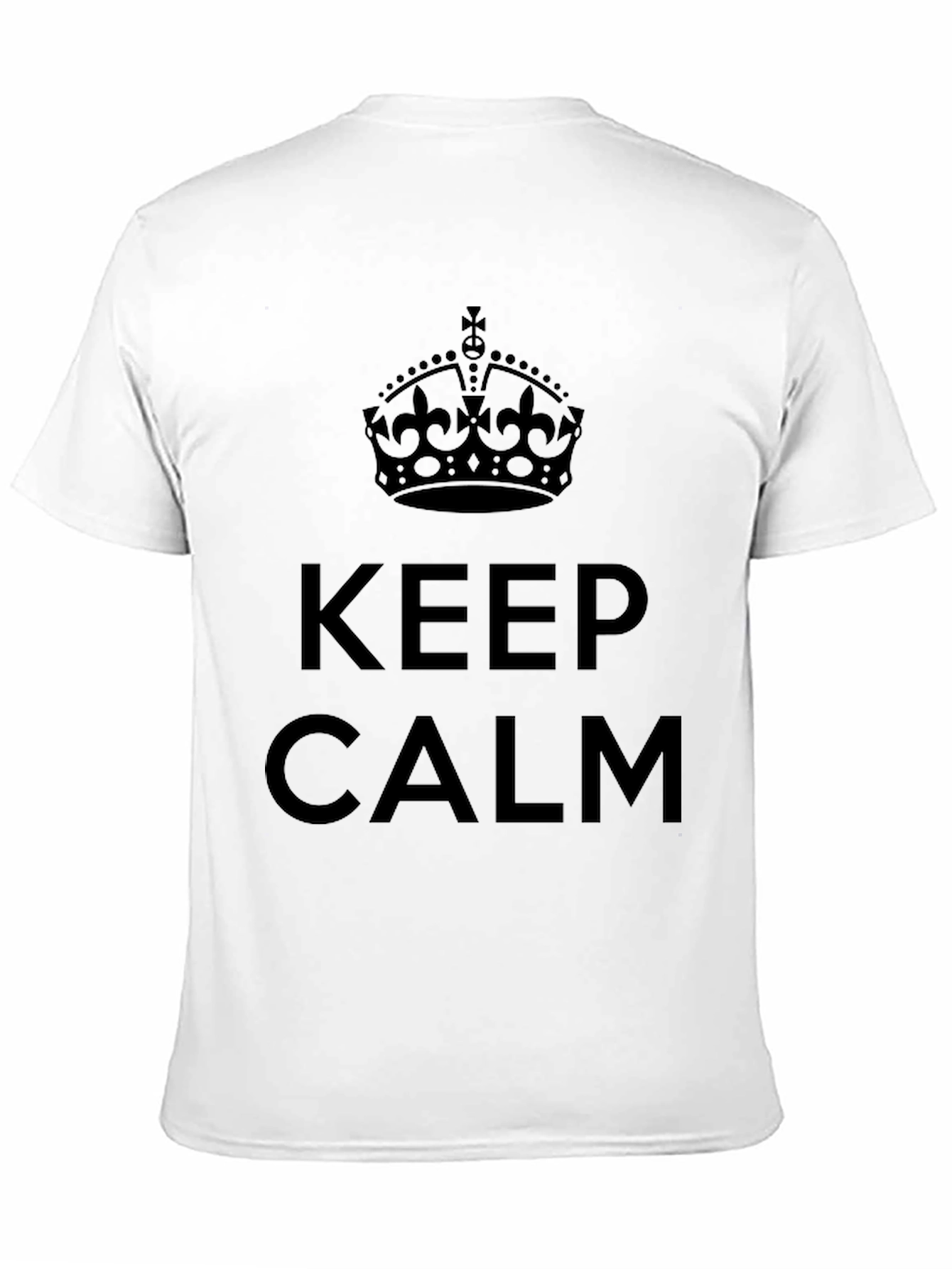 Black Keep Calm Black Graphic T-Shirt view 11