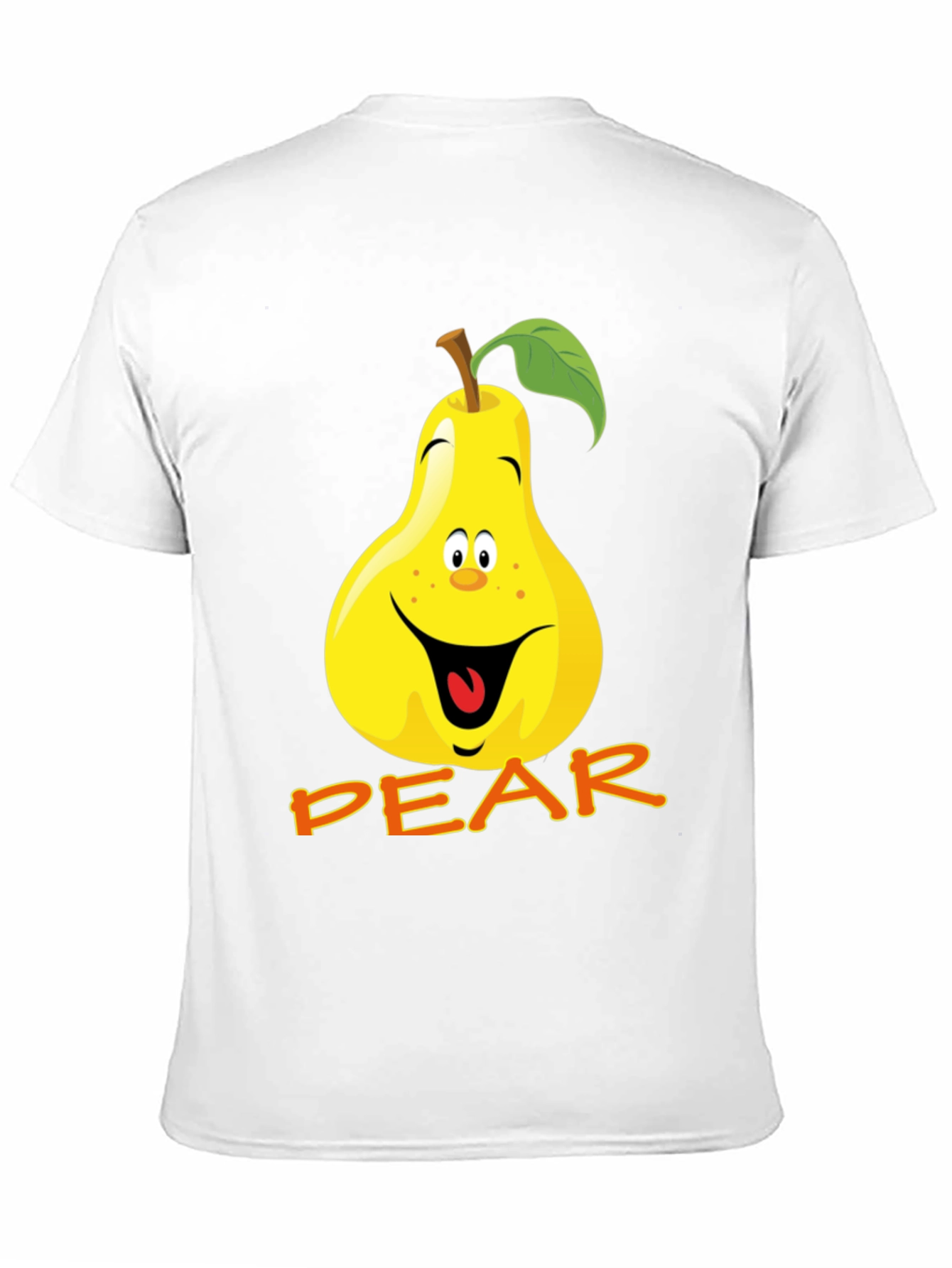 Black Funny Pear Cartoon T-Shirt view 11
