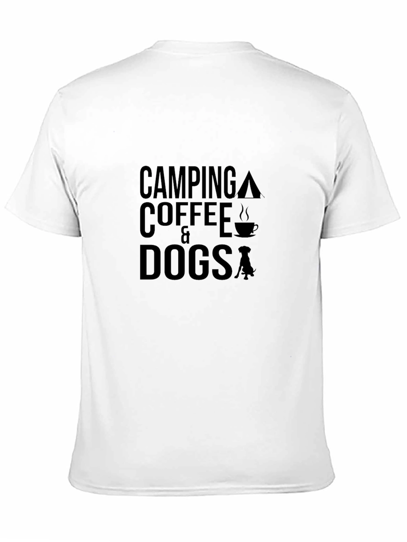 Black Camping Coffee & Dogs Graphic T-Shirt view 11