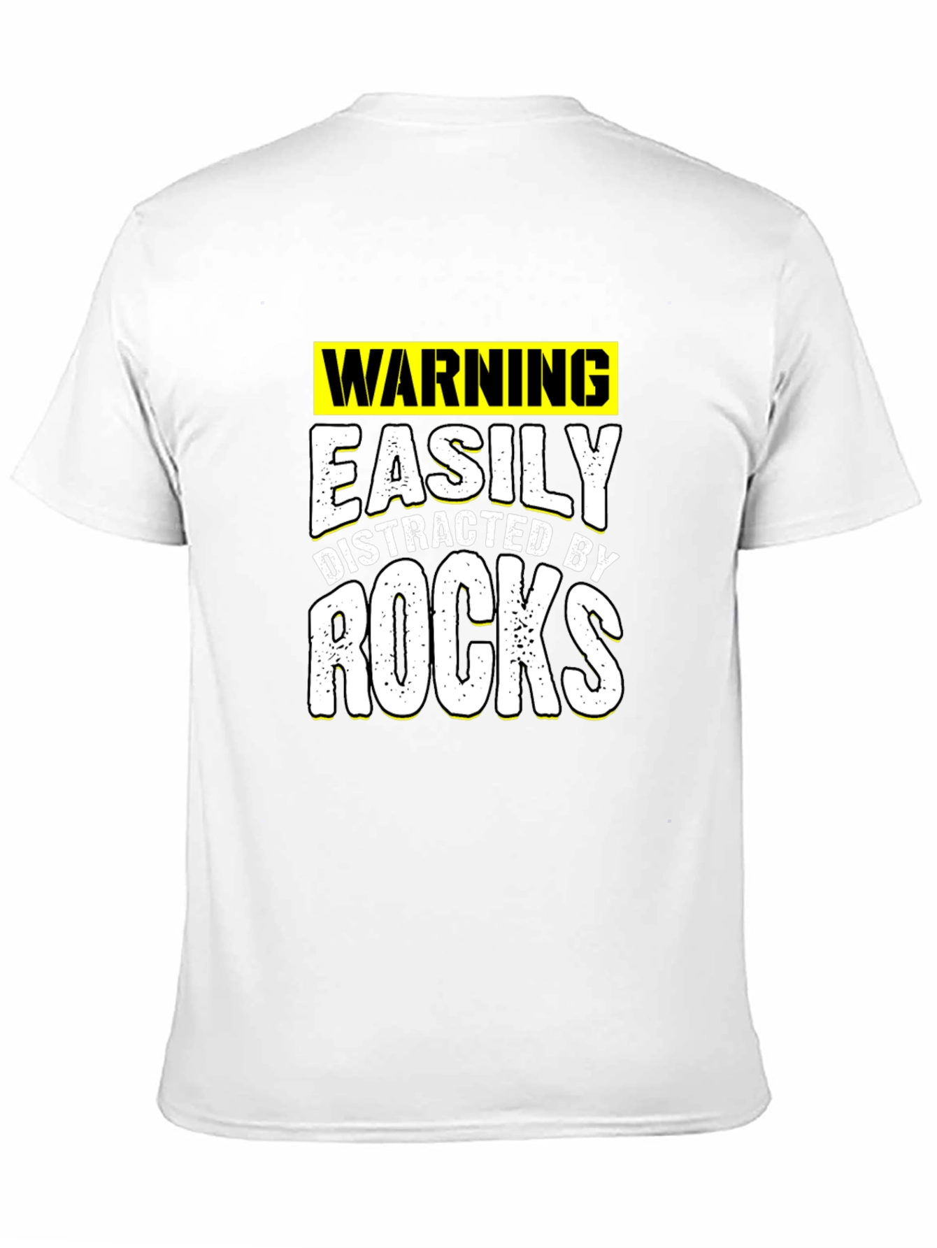 Black Easily Distracted By Rocks T-Shirt view 11