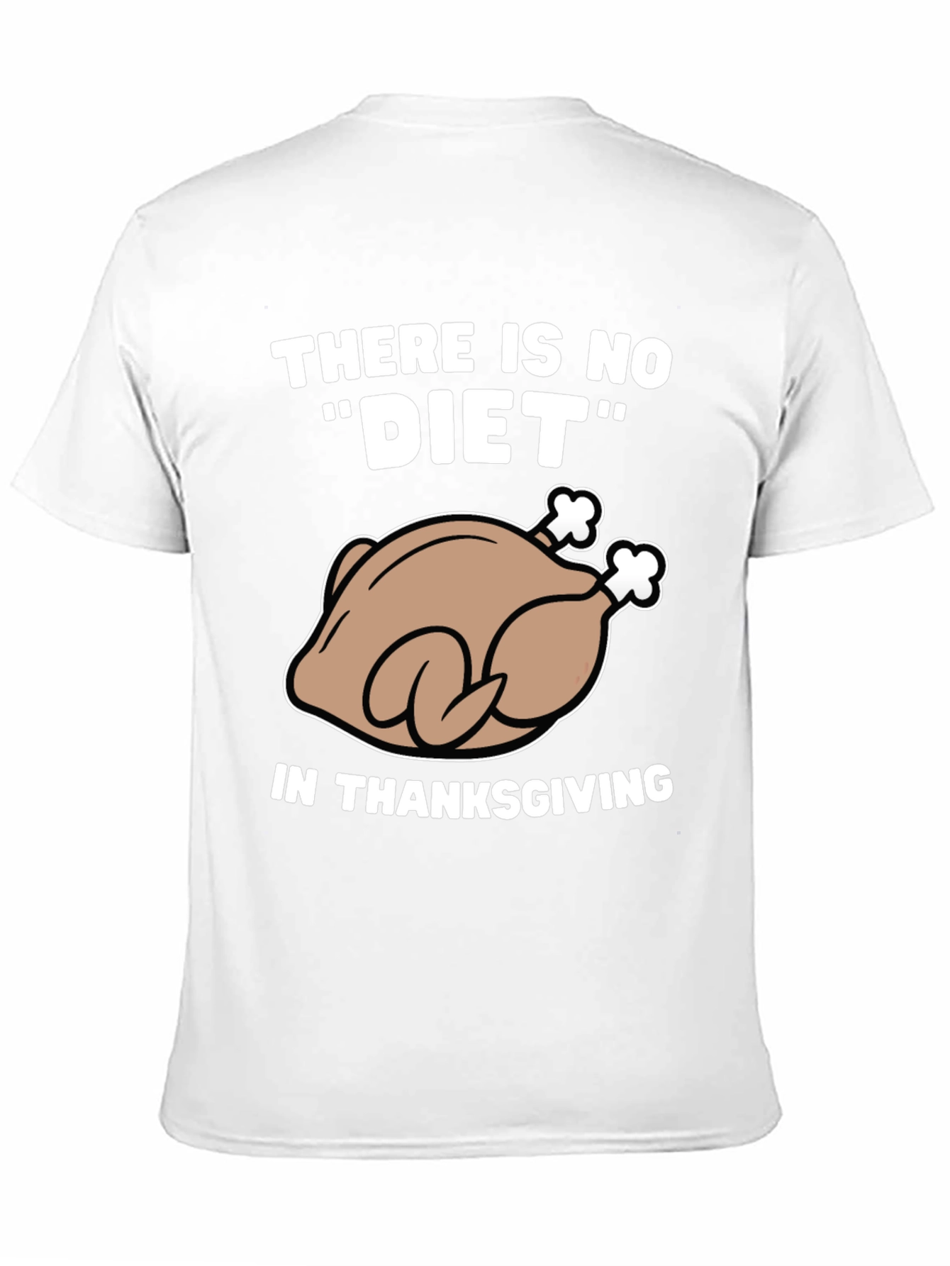 Black Thanksgiving Turkey Diet Humor T-Shirt view 11