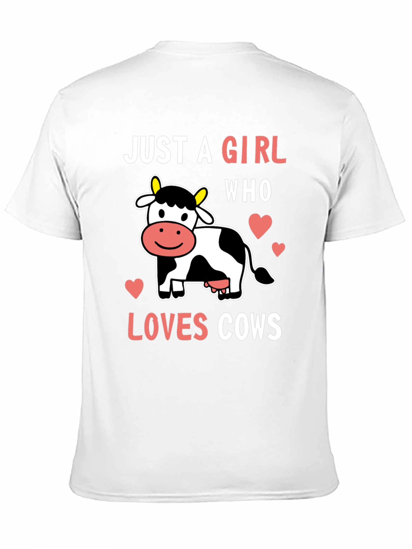 Black Just a Girl Who Loves Cows T-Shirt view 11