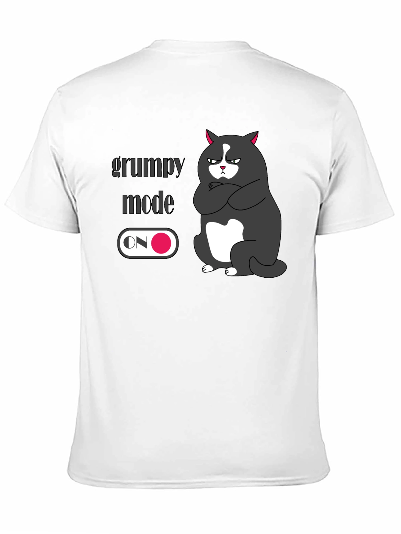 Black Grumpy Mode On Black T-Shirt - Express Your Mood! view 11