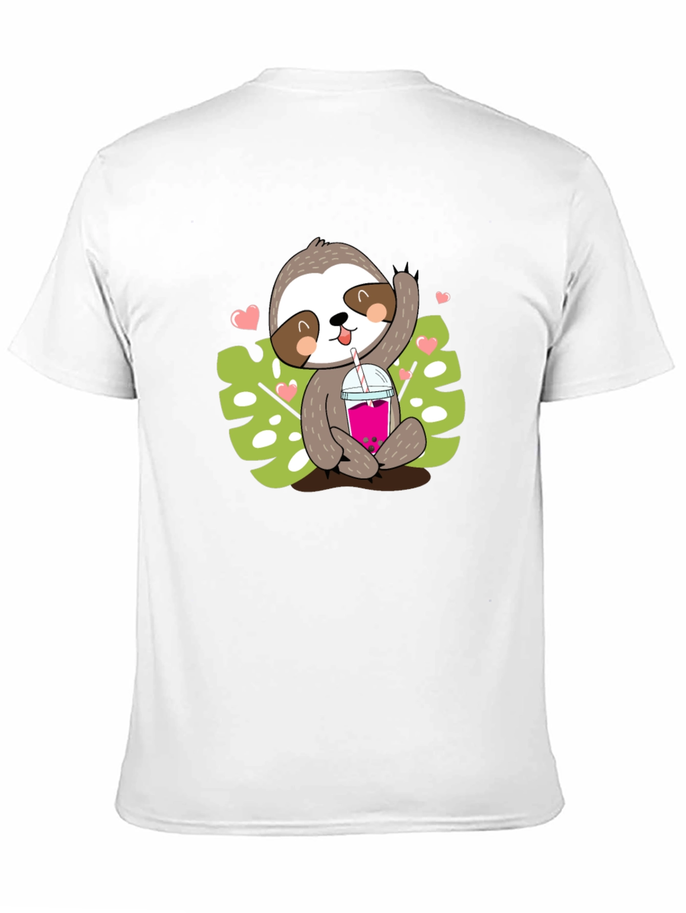 Black Sloth Boba Tea Graphic Tee - Cute Cartoon Animal Shirt view 11