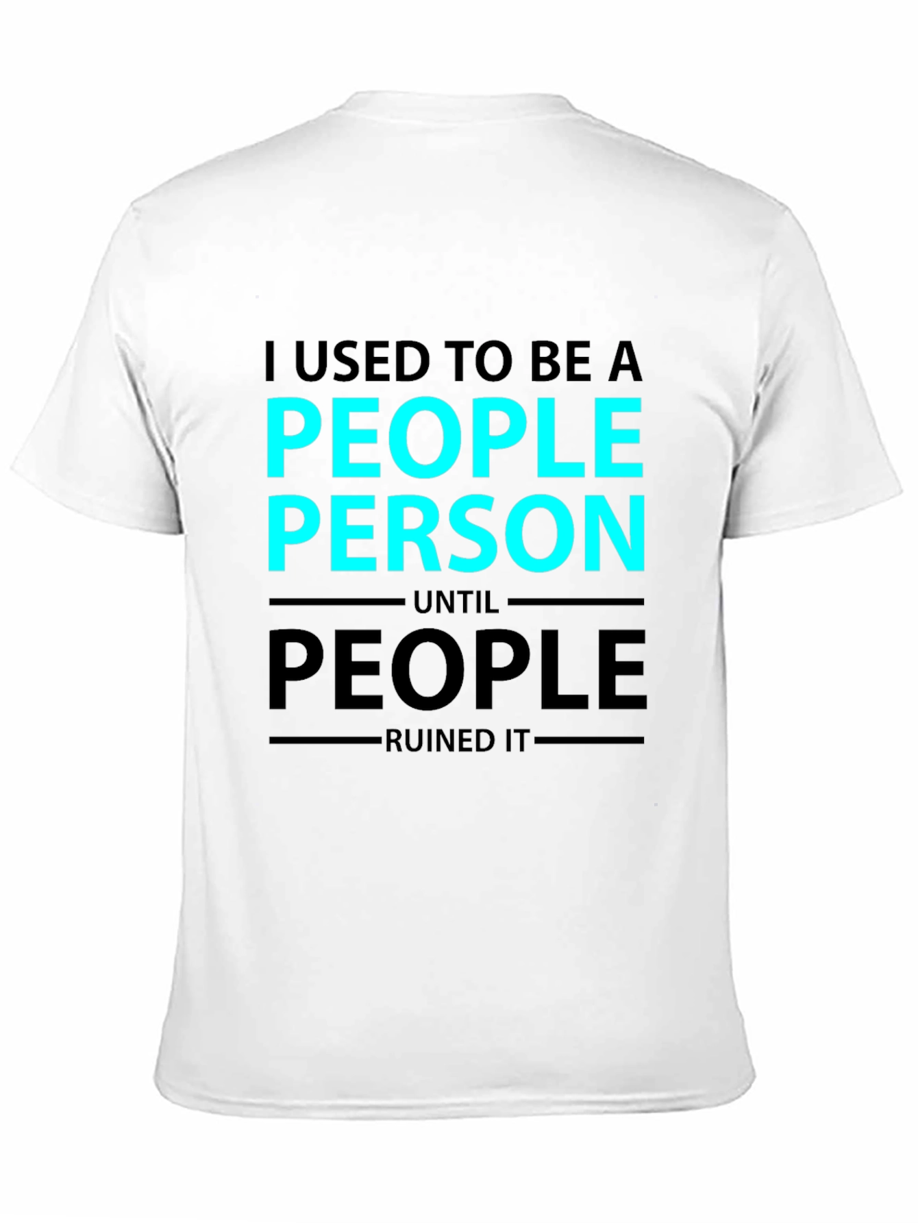 Black I Used To Be a People Person Graphic T-Shirt view 11