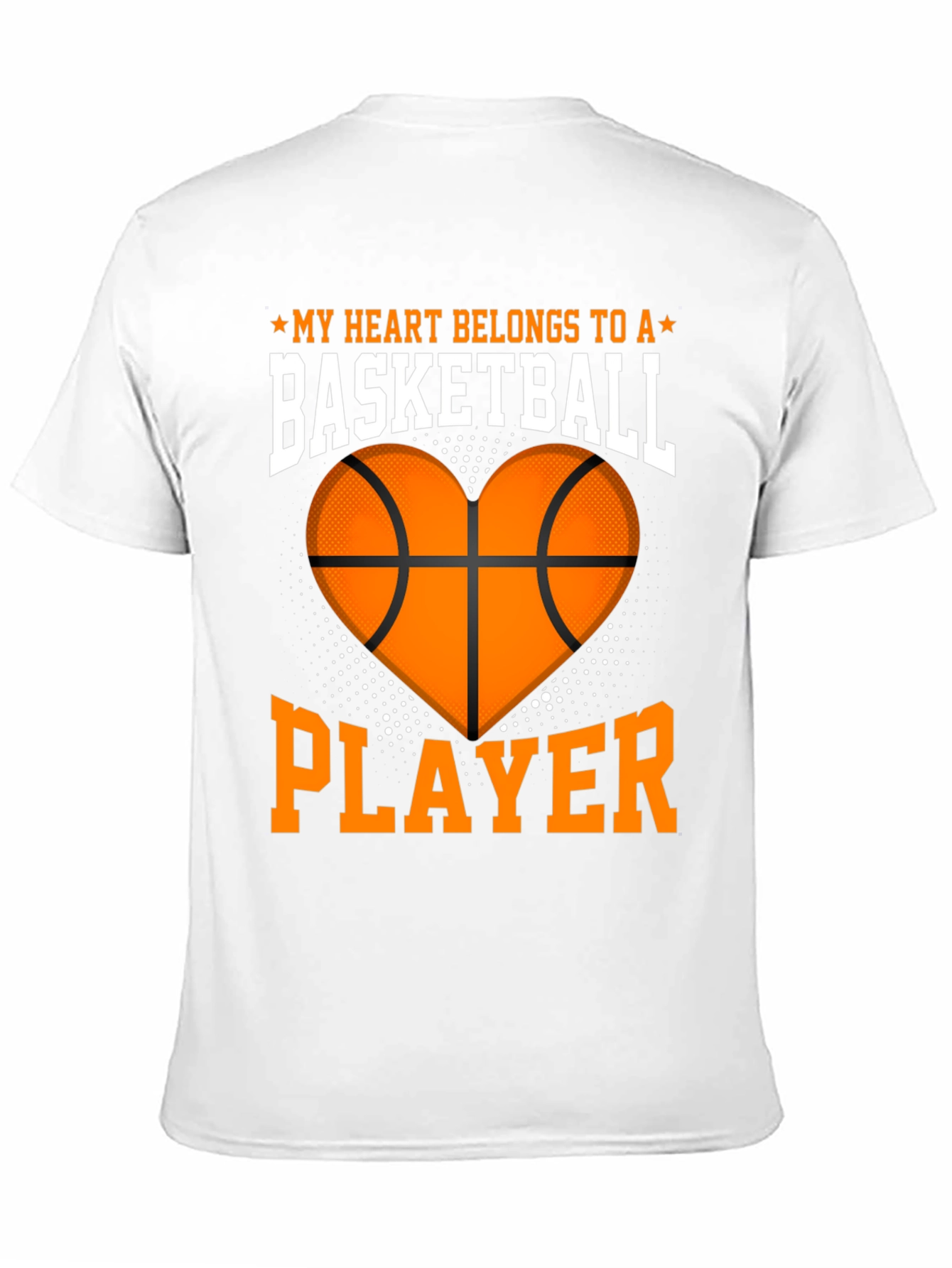 Black Basketball Lover's Heart T-Shirt view 11