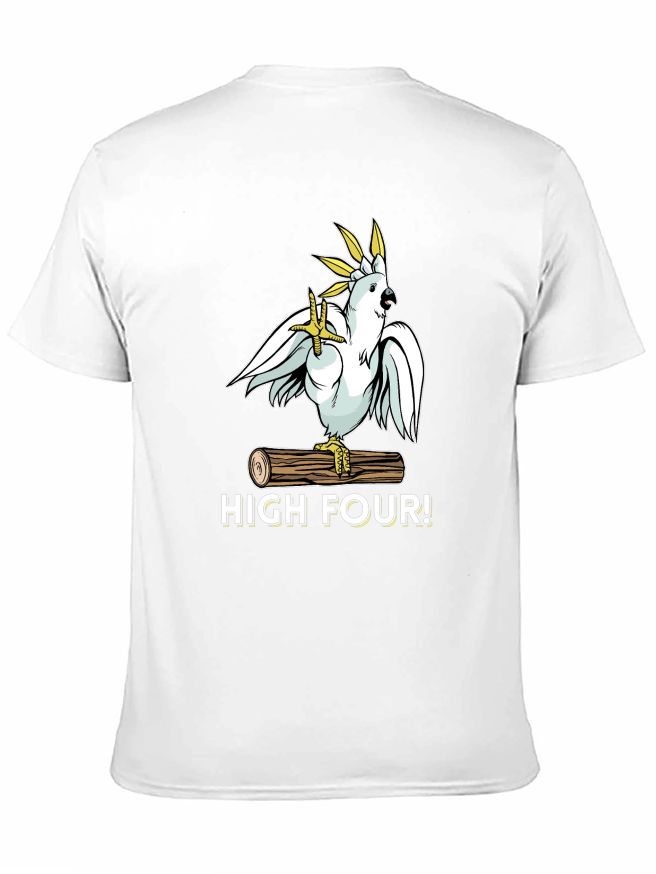 Black High Four! Cockatoo T-Shirt view 11