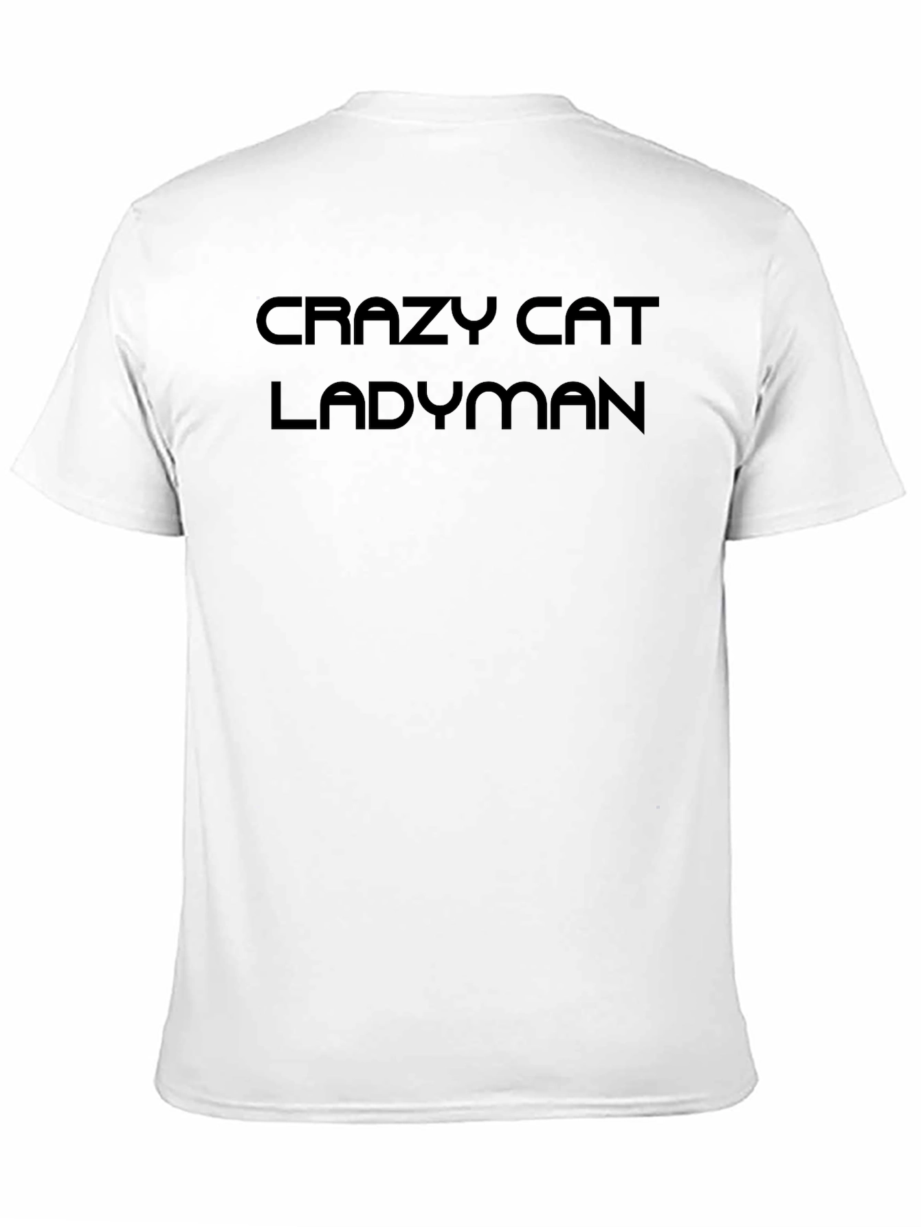 Black Crazy Cat Ladyman T-Shirt view 11