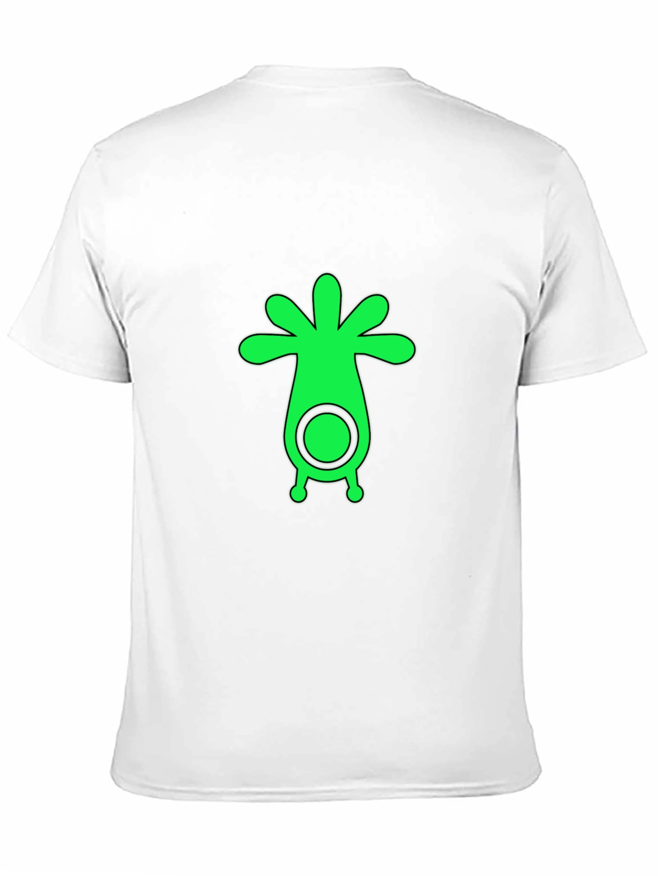 Black Men's Black T-Shirt with Green Alien Graphic view 11