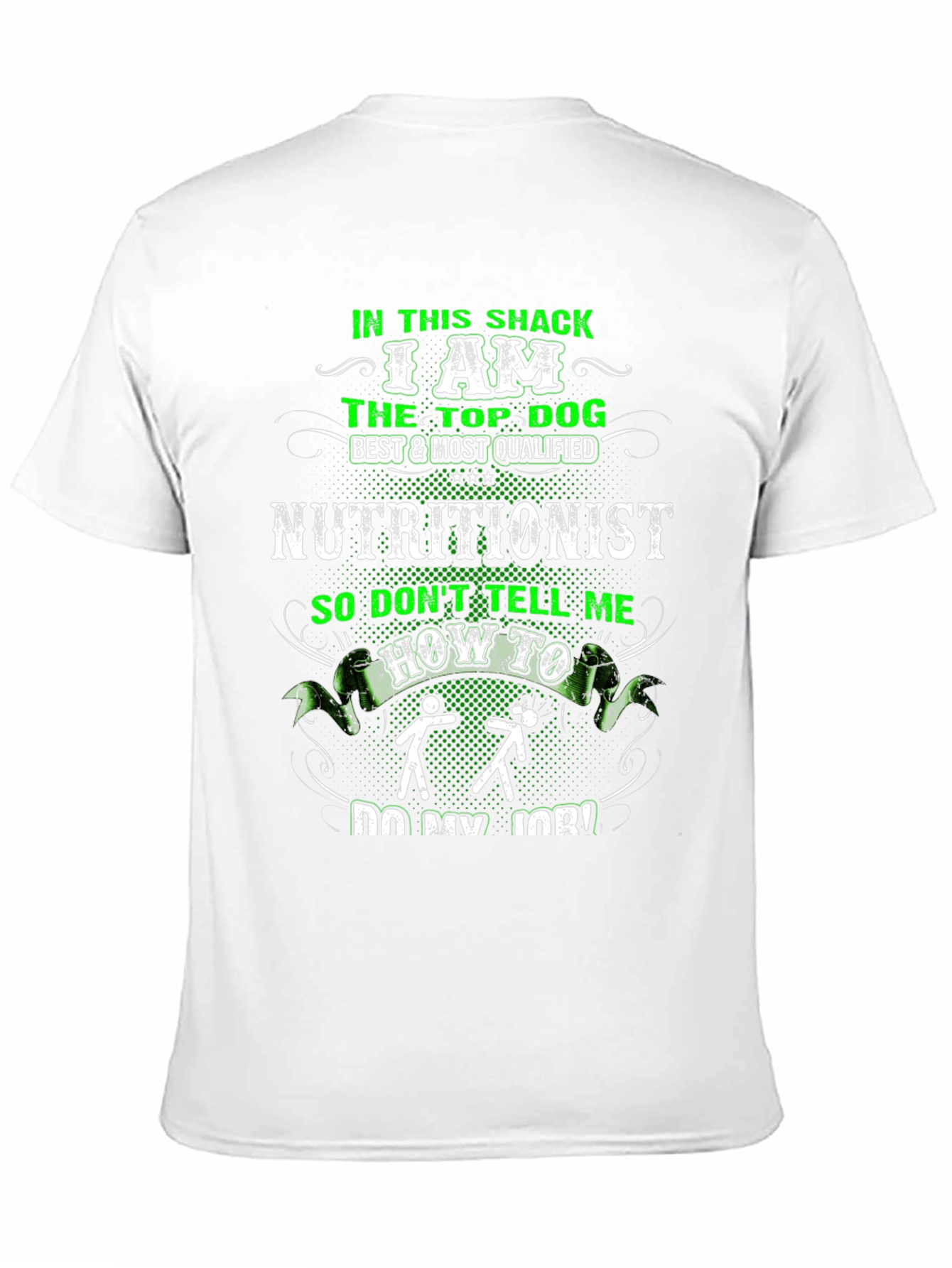 Black Nutritionist Top Dog T-Shirt - "In This Shack" view 11