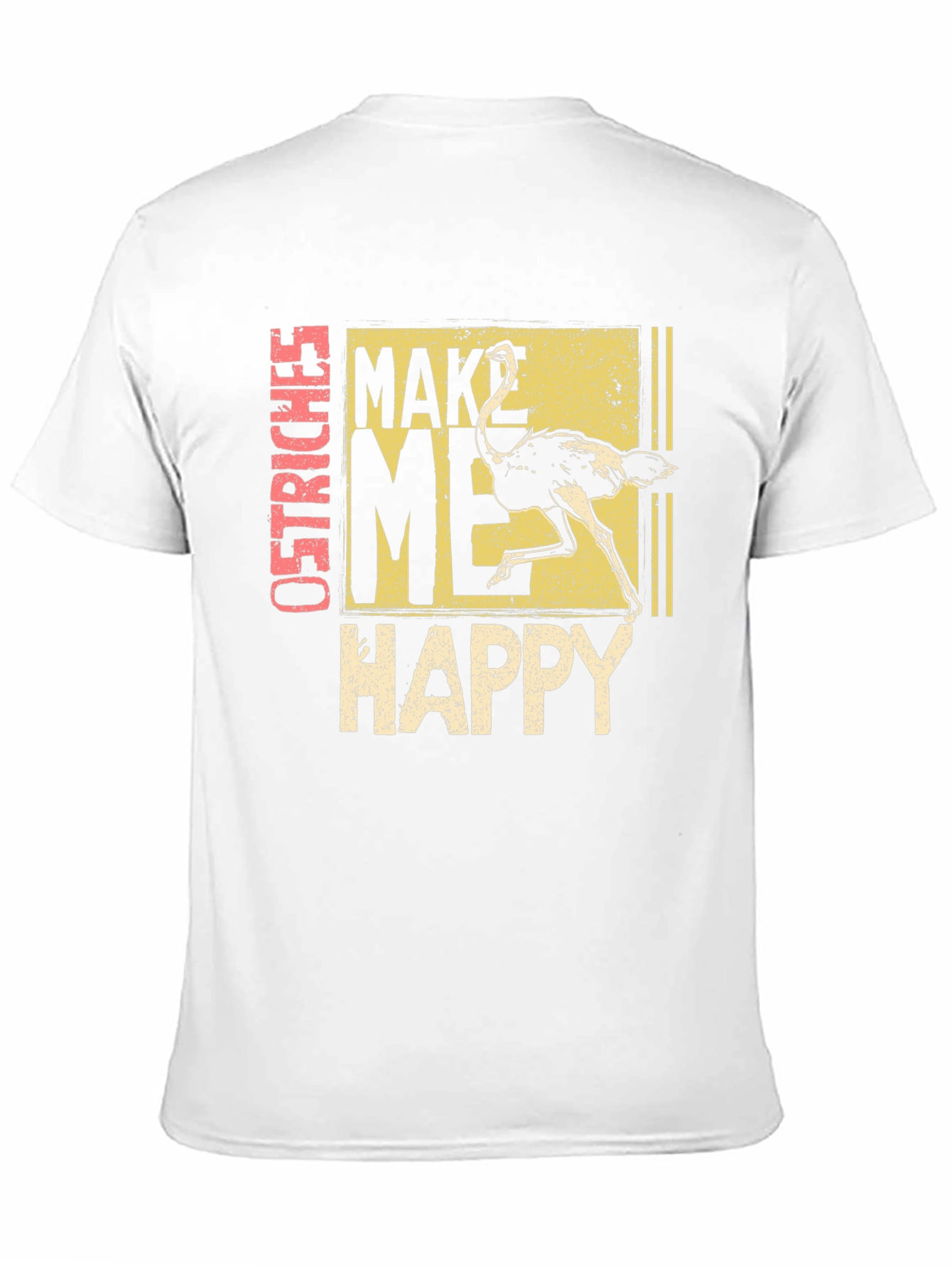 Black Ostrich Make Me Happy Graphic T-Shirt - Black view 11