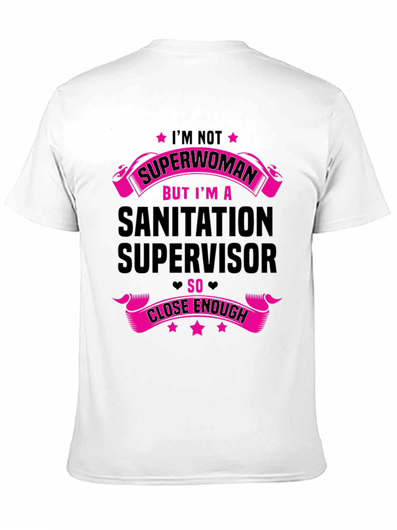 Black Sanitation Supervisor T-Shirt - Funny Superwoman Gift view 11