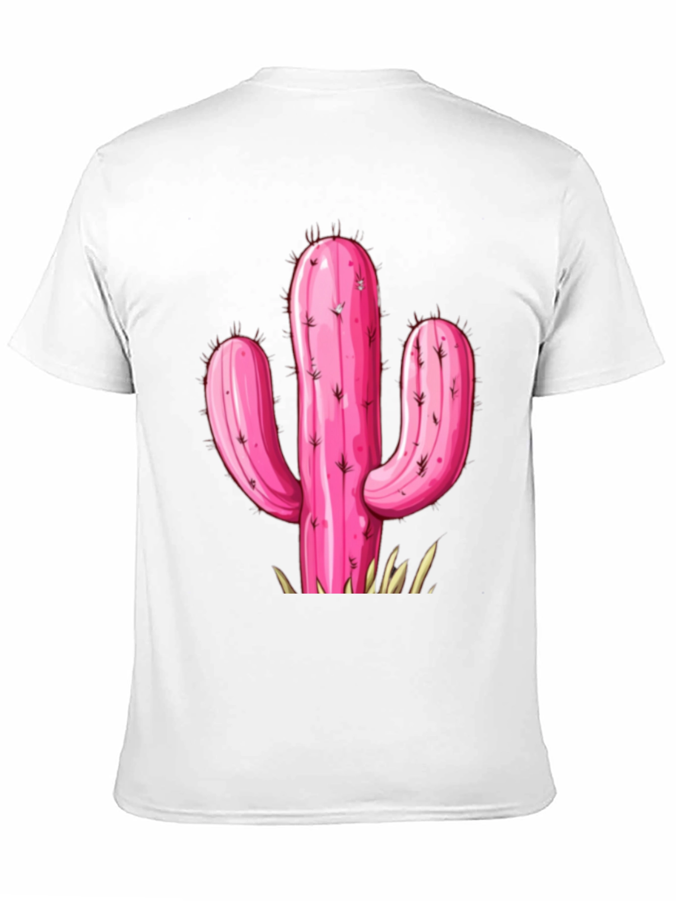 Black Pink Cactus Graphic Tee - Stylish Desert Vibe T-Shirt view 11