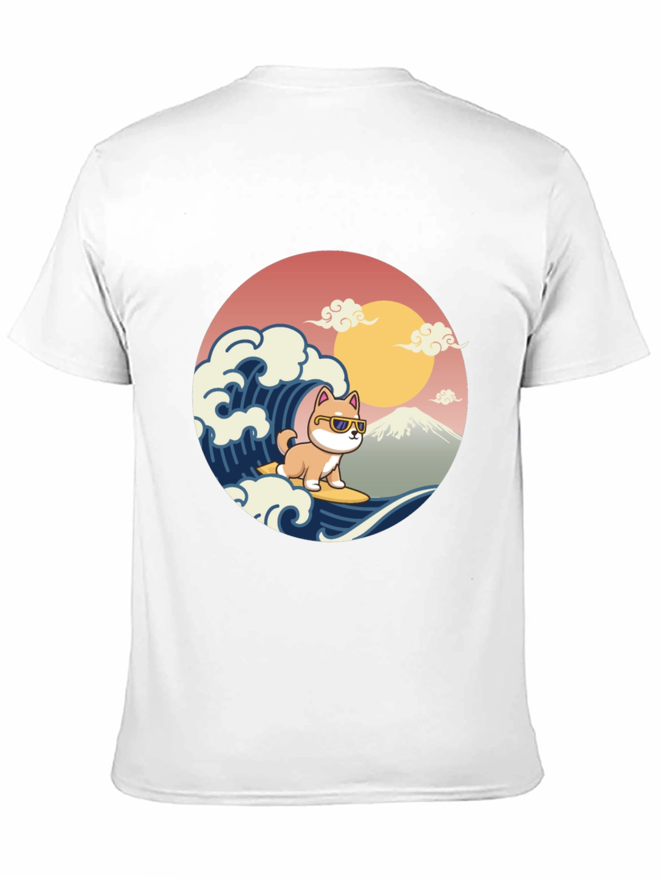 Black Surfing Shiba Inu T-Shirt - Cool Dog Wave Design view 11