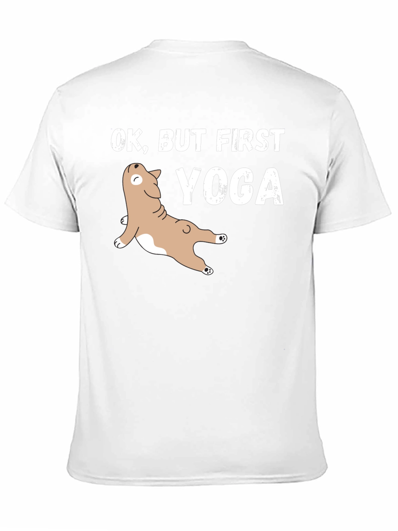 Black Yoga Dog Graphic Tee - Funny Workout Shirt view 11