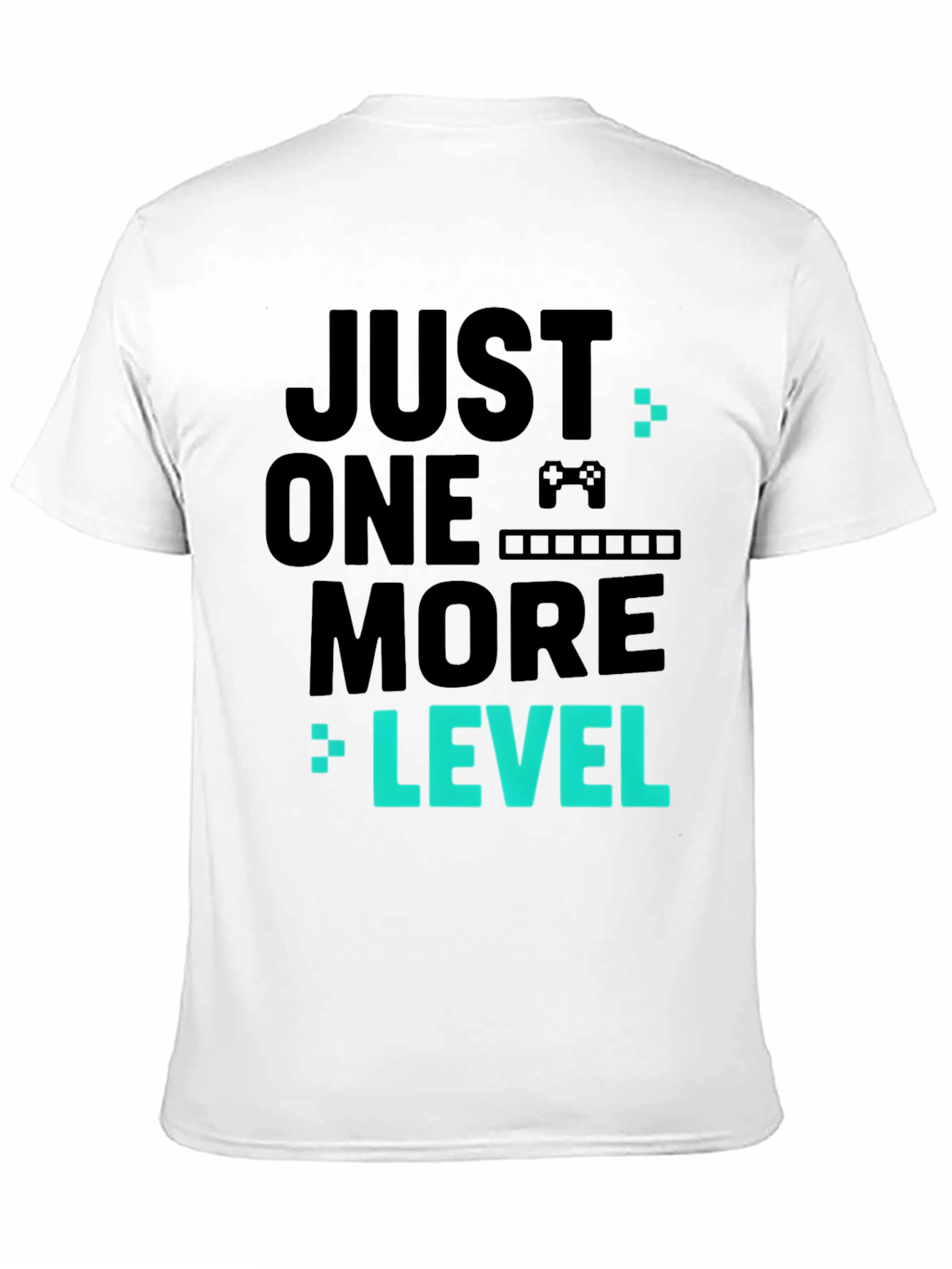 Black Just One More Level Black Gaming T-Shirt view 11