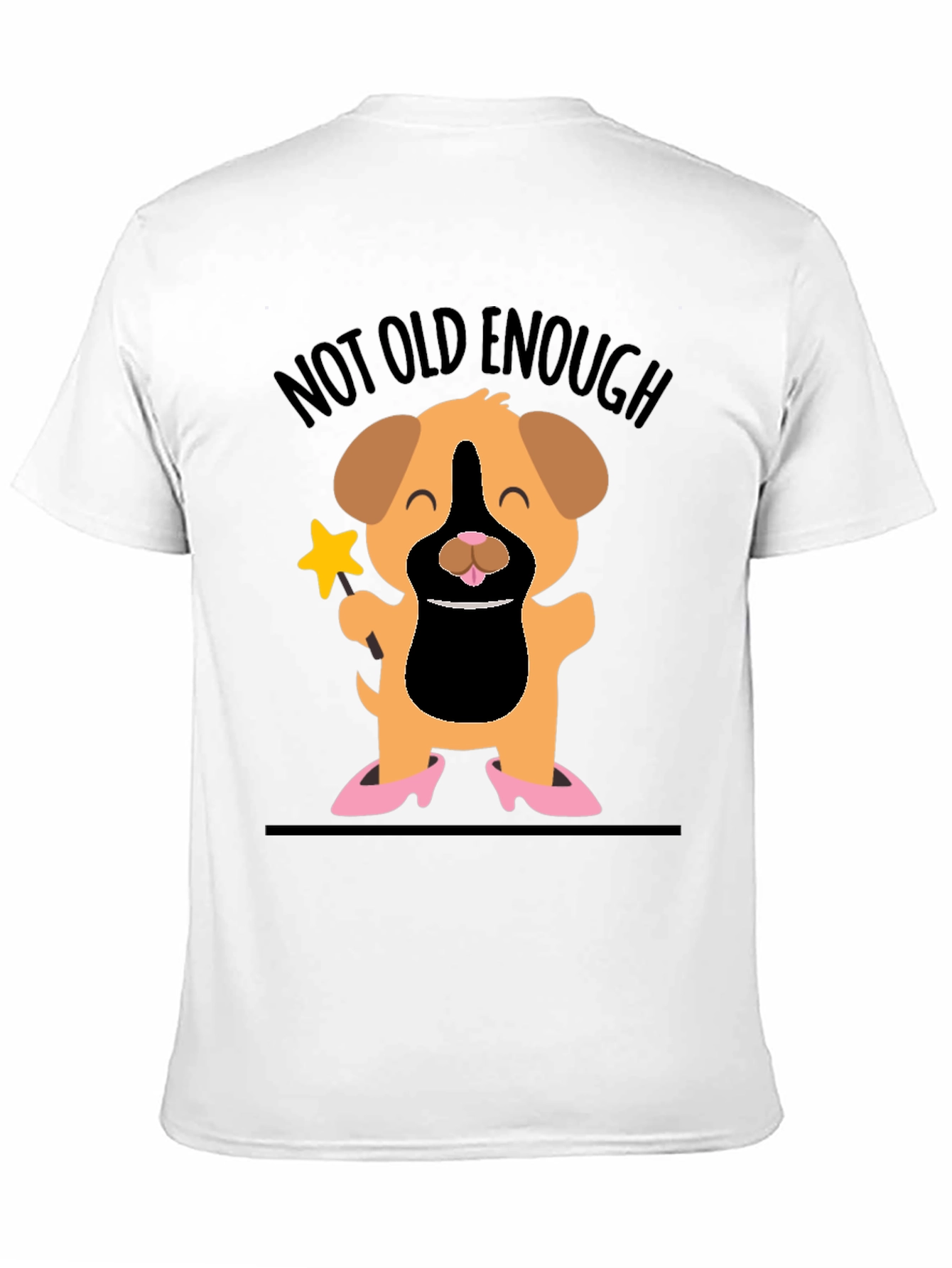 Black Not Old Enough Graphic Tee view 11