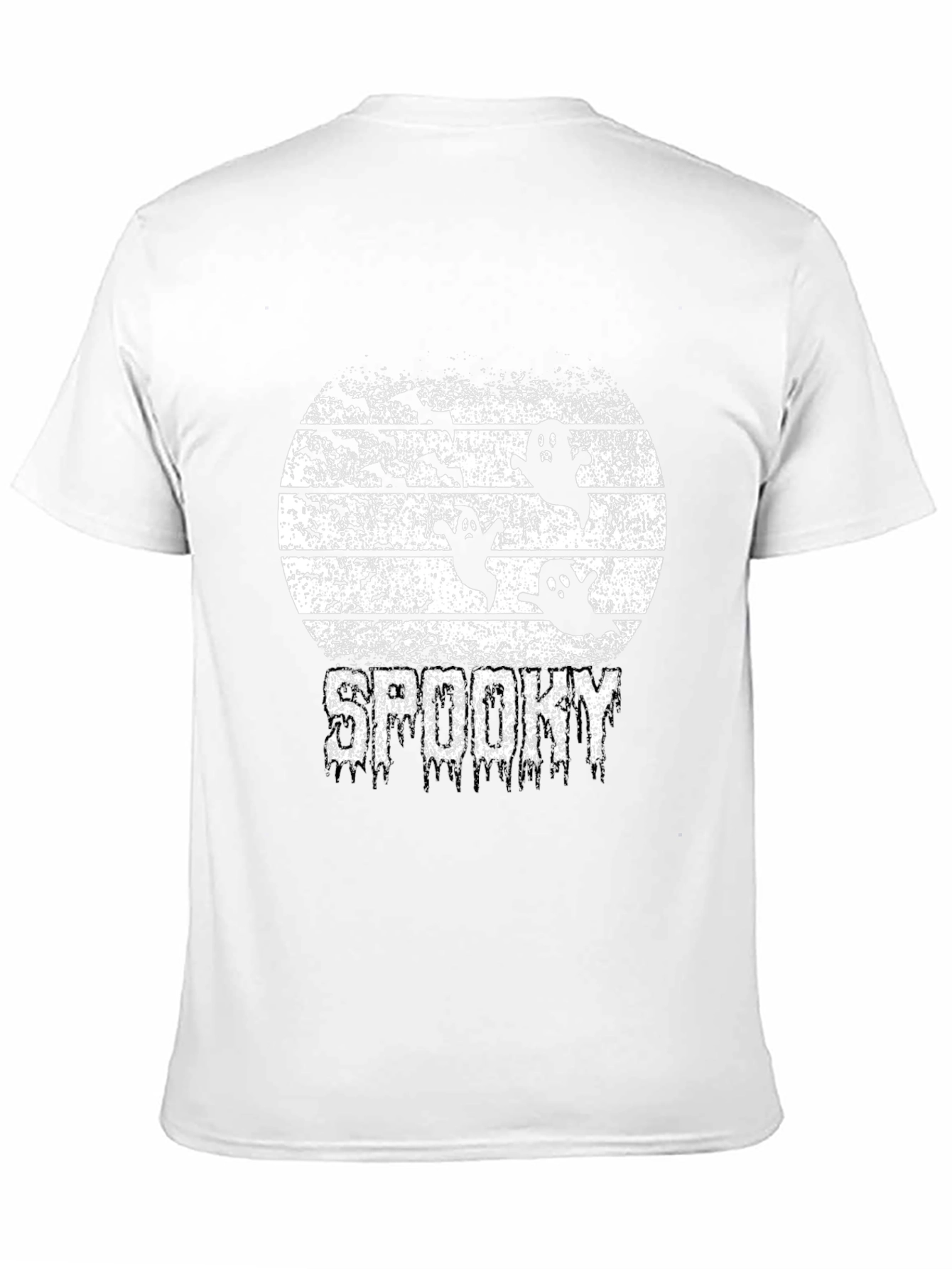 Black Spooky Ghosts T-Shirt Halloween Season Tee view 11
