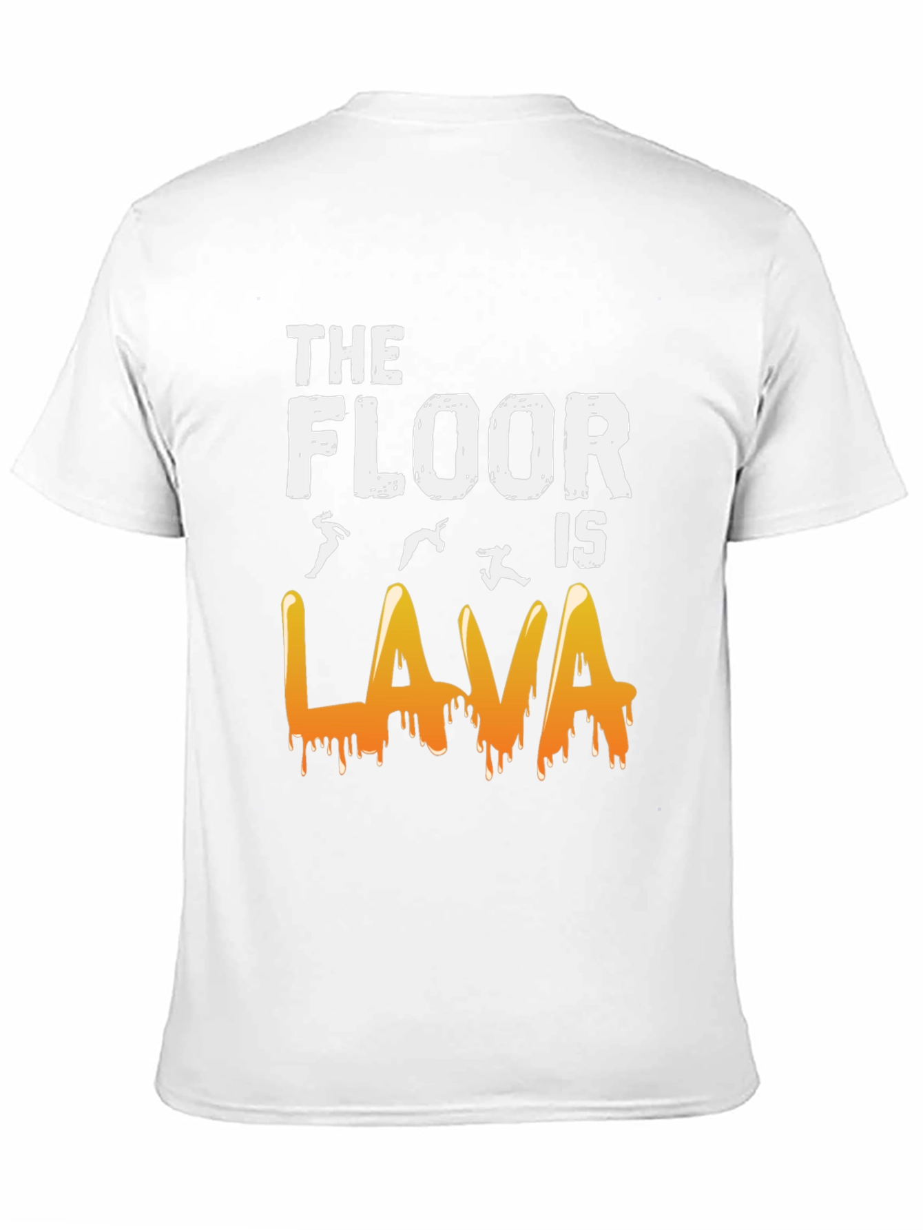 Black The Floor is Lava Graphic Tee - Fun Novelty T-Shirt view 11
