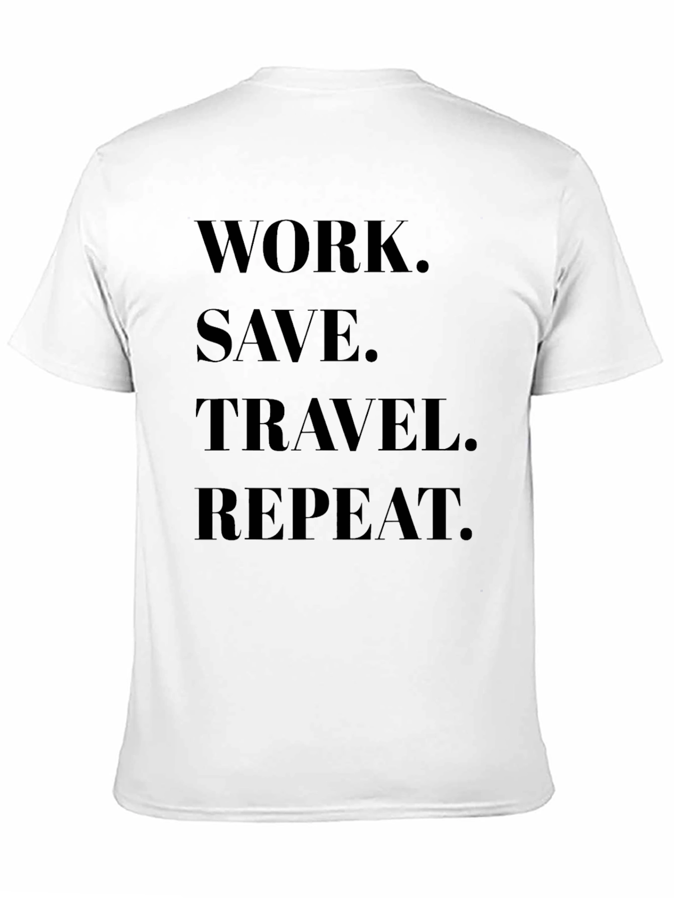 Black Work Save Travel Repeat Black Graphic Tee view 11